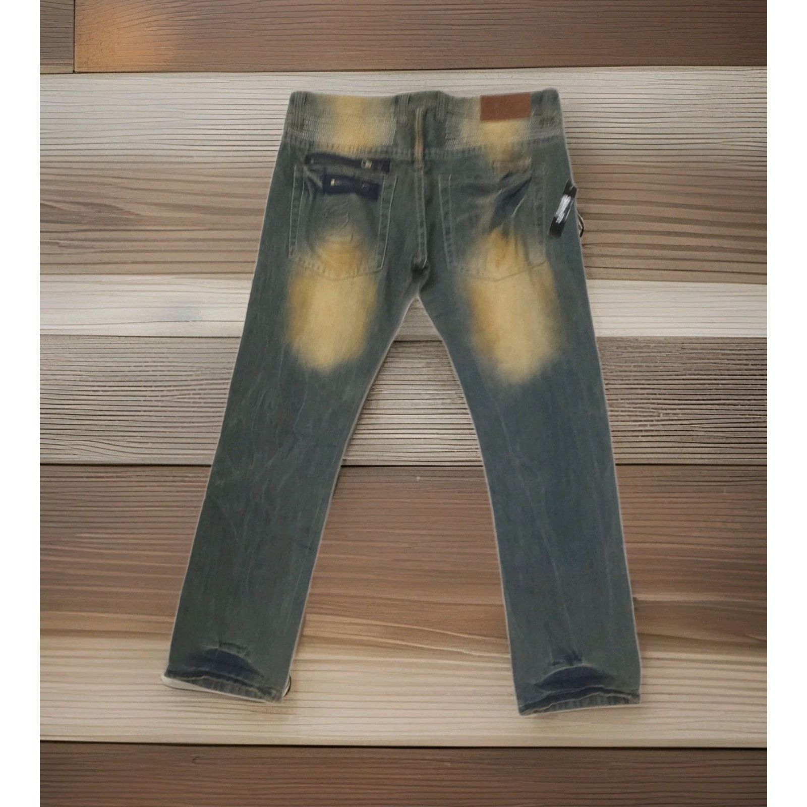 Other Elite Premium Mens Denim Zip Pocket Distressed Jeans 34×32 Size US 34 / EU 50 - 2 Thumbnail