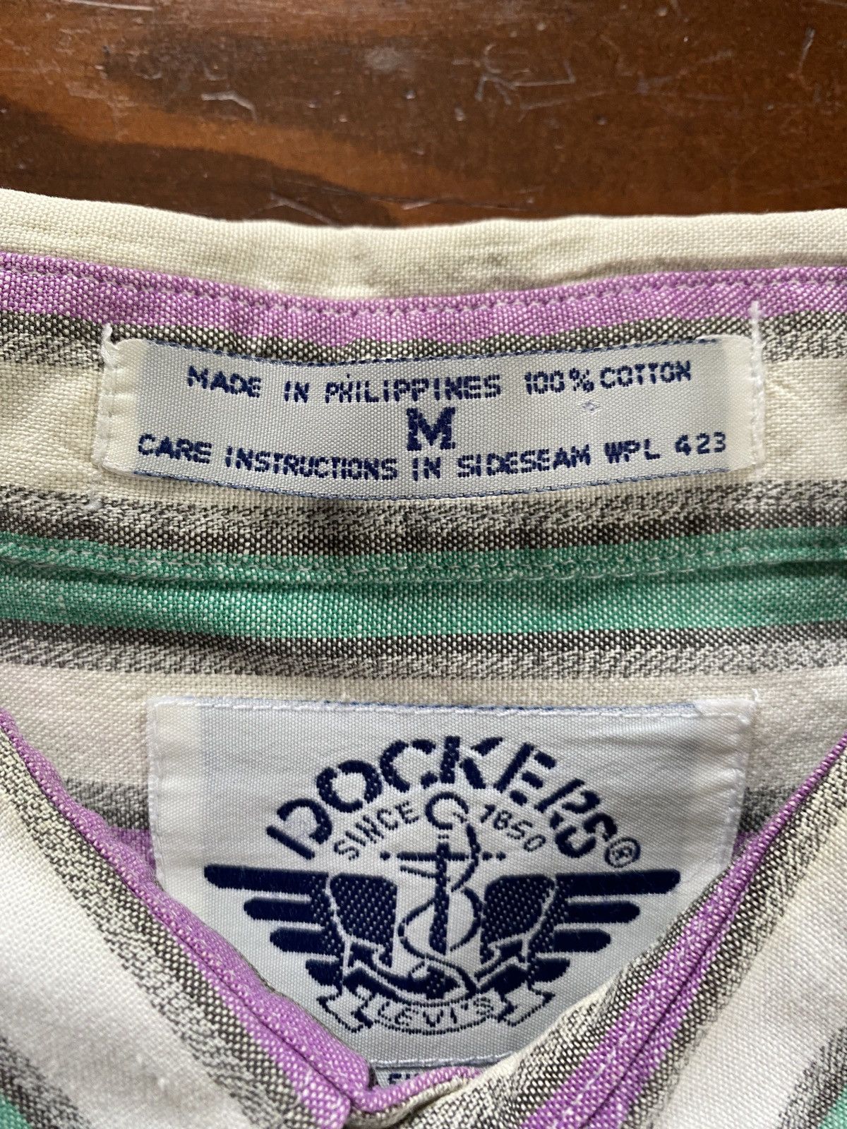 Dockers × Vintage Vintage ‘92 Dockers Oversized Stripe Short Sleeve Button Up Size US M / EU 48-50 / 2 - 7 Thumbnail