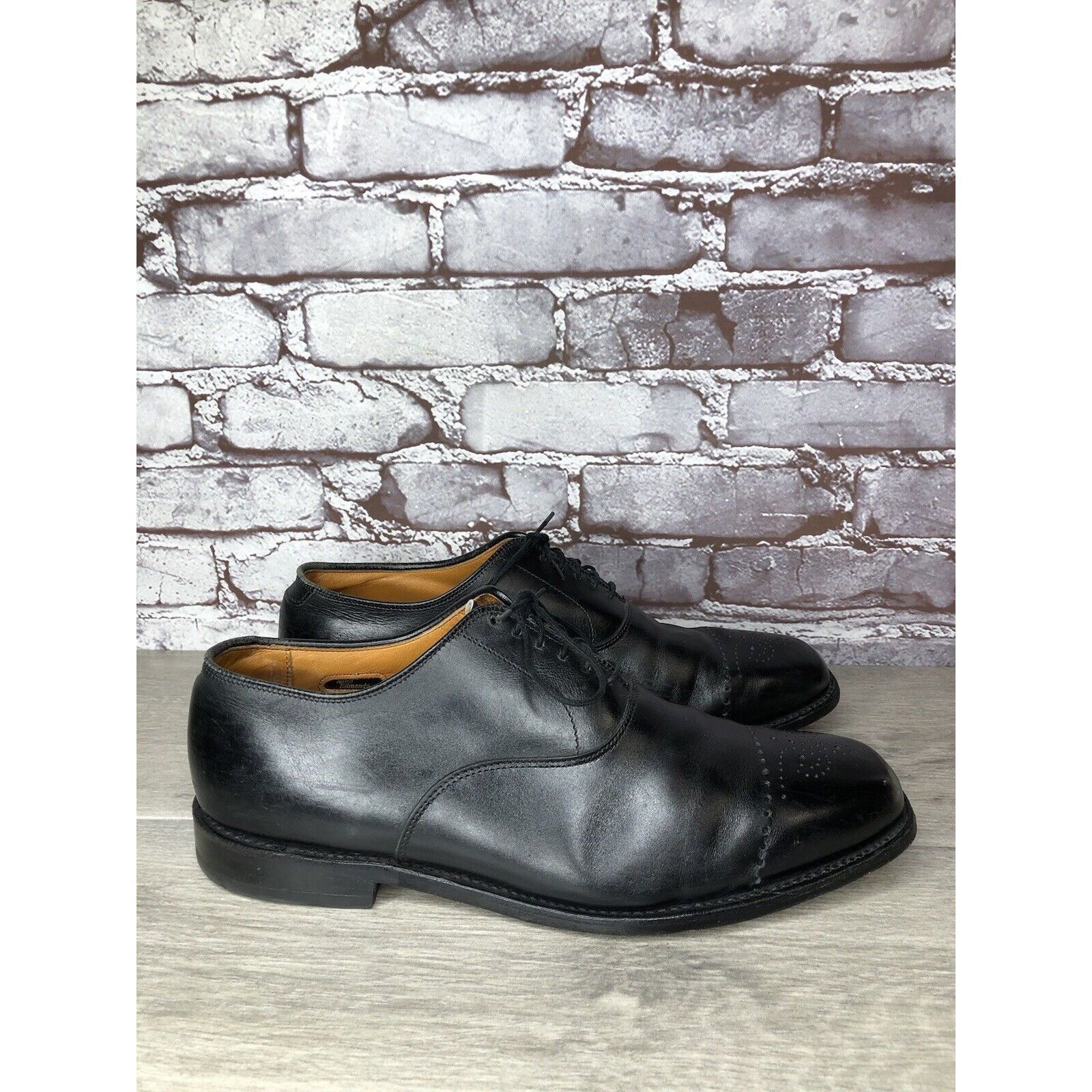 Allen Edmonds Allen Edmonds Dryden Black Leather Cap Toe Oxfords Brogue Sh Size US 10 / EU 43 - 14 Thumbnail