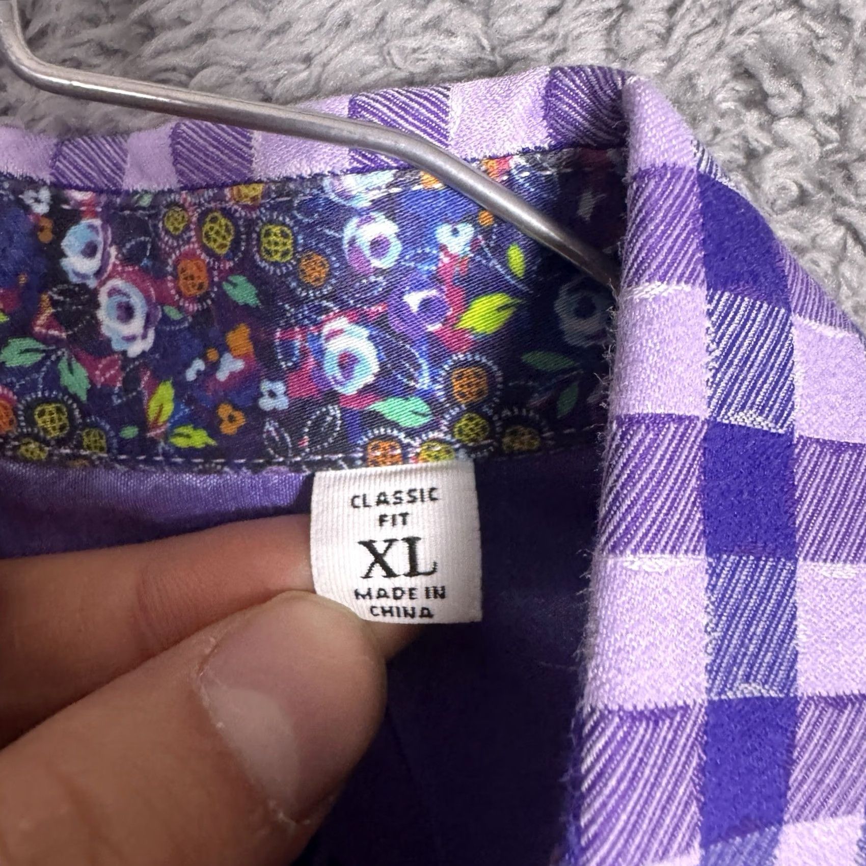 Robert Graham Robert Graham Shirt Mens XL Flip Cuff Classic Preppy Gingham Check Floral Art Size US XL / EU 56 / 4 - 2 Thumbnail