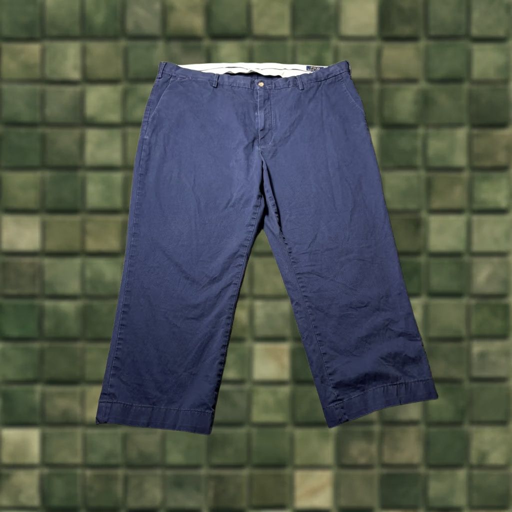 Polo Ralph Lauren Polo Ralph Lauren Chino Pants Men 44x27 Cotton Stretch Blue Regular Waist Flat Front 5-Pocket Size US XXL / EU 58 / 5 - 1 Thumbnail
