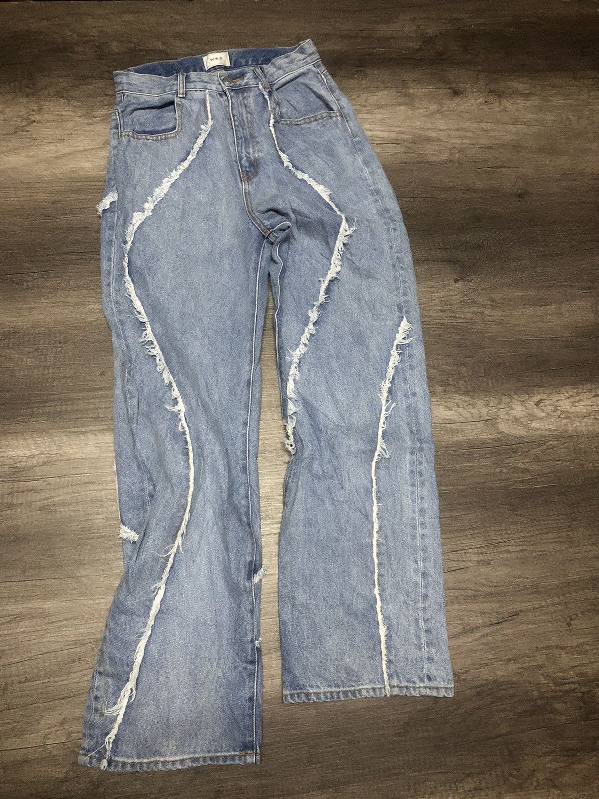 Japanese Brand W.W.G SILVER JAM JEANS UNISEX DESIGN Size US 28 / EU 44 - 9 Thumbnail