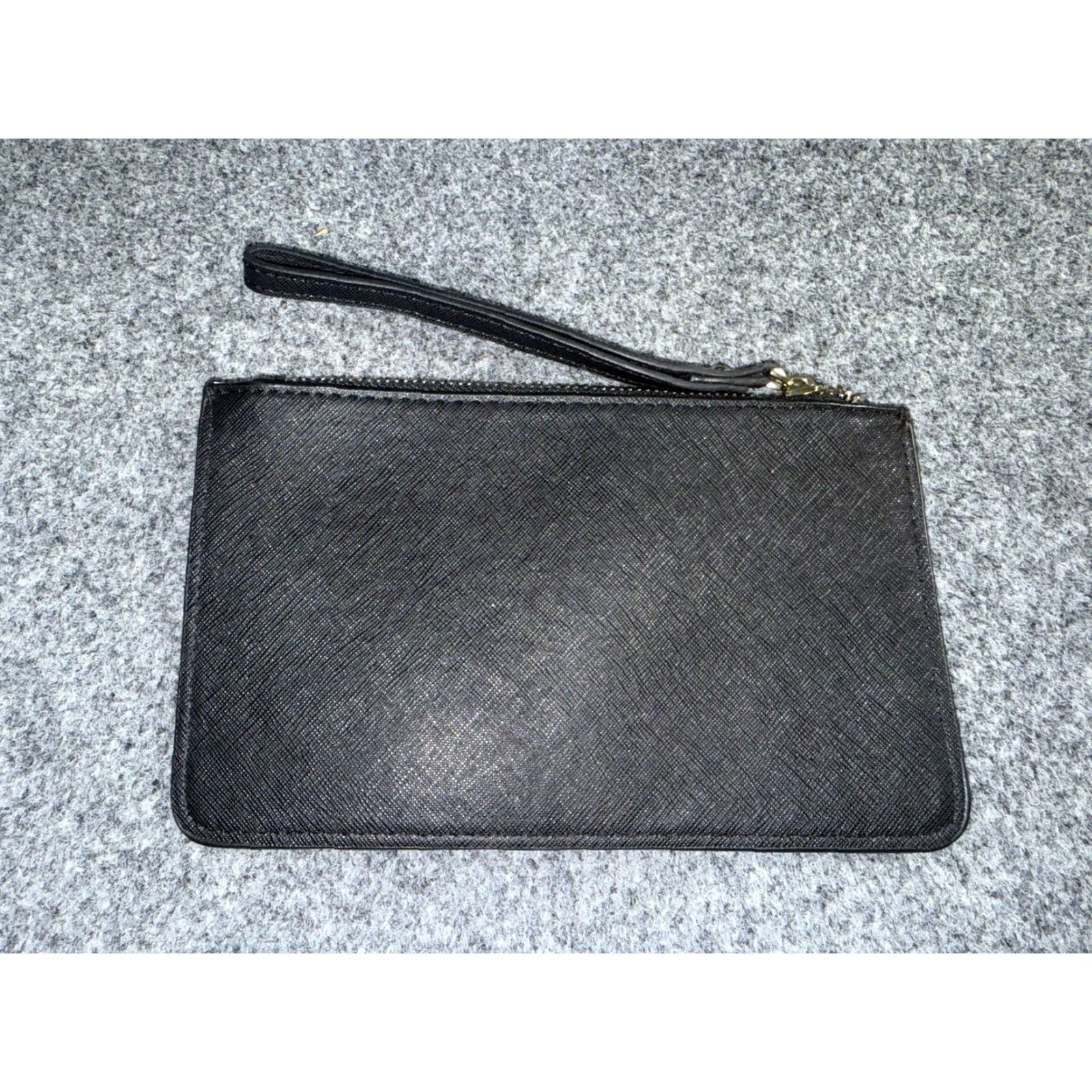 Vintage KATE SPADE Classic Slim Bee Zip Wristlet Black Saffiano Leather Wristlet Bag One Size Women Black 4.6” x 8" Vintage No Size ONE SIZE - 2 Thumbnail