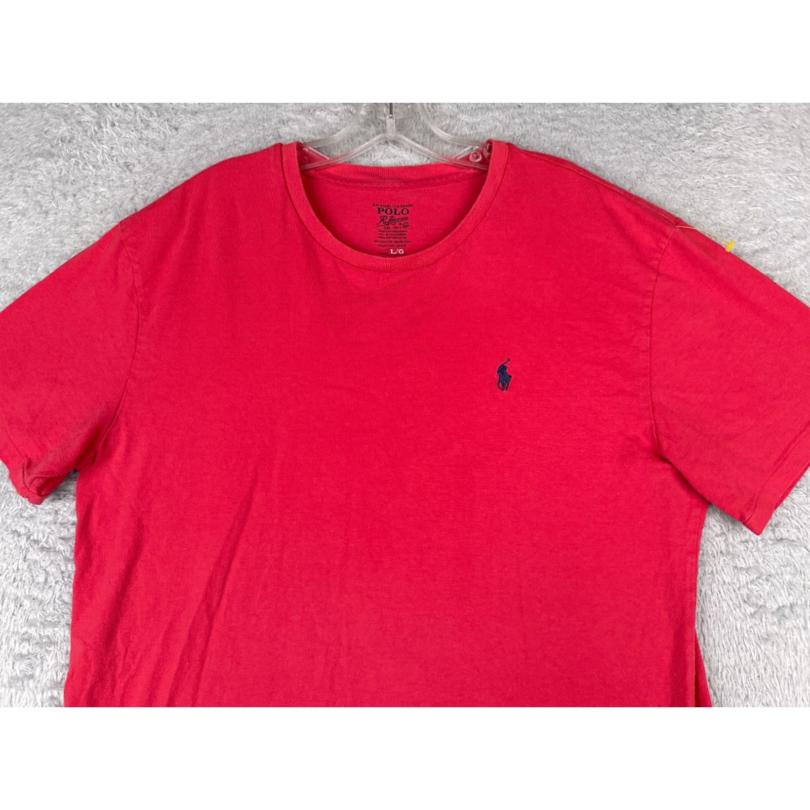 Ralph Lauren VINTAGE Ralph Lauren Polo Shirt Men Adult Large Short Sleeve Crew Neck Red Cotton Slim Fit Logo 90s Classic Size US L / EU 52-54 / 3 - 4 Thumbnail