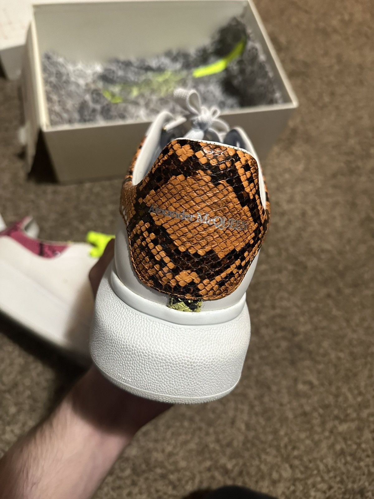 McQ Alexander McQueen Alexander Mcqueen Oversized Sneaker ‘White Multi Snakeskin Size US 11 / EU 44 - 8 Thumbnail