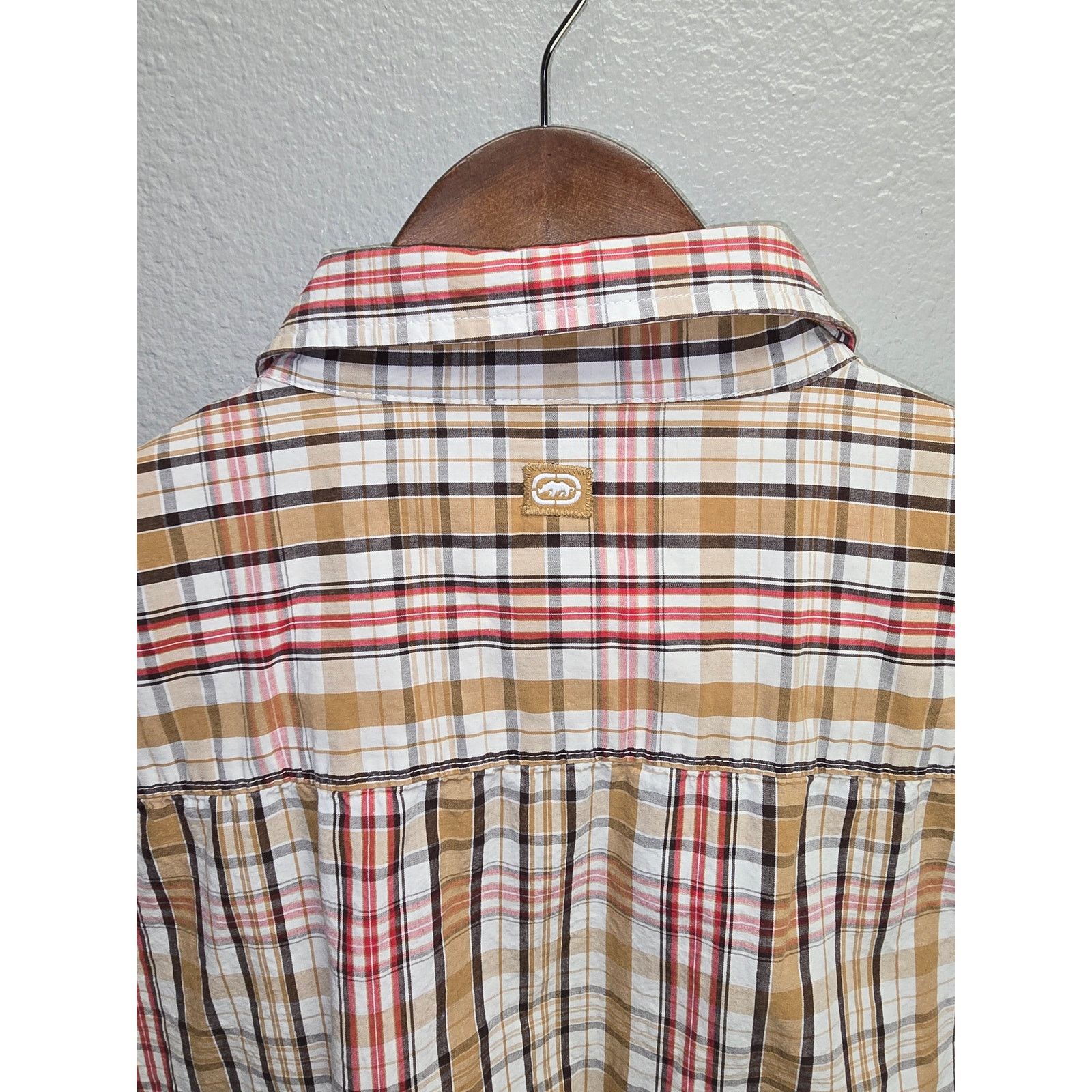 Other Vintage Ecko Unltd Shirt Summer Plaid Button Up Brown 2XL Size US XXL / EU 58 / 5 - 8 Thumbnail