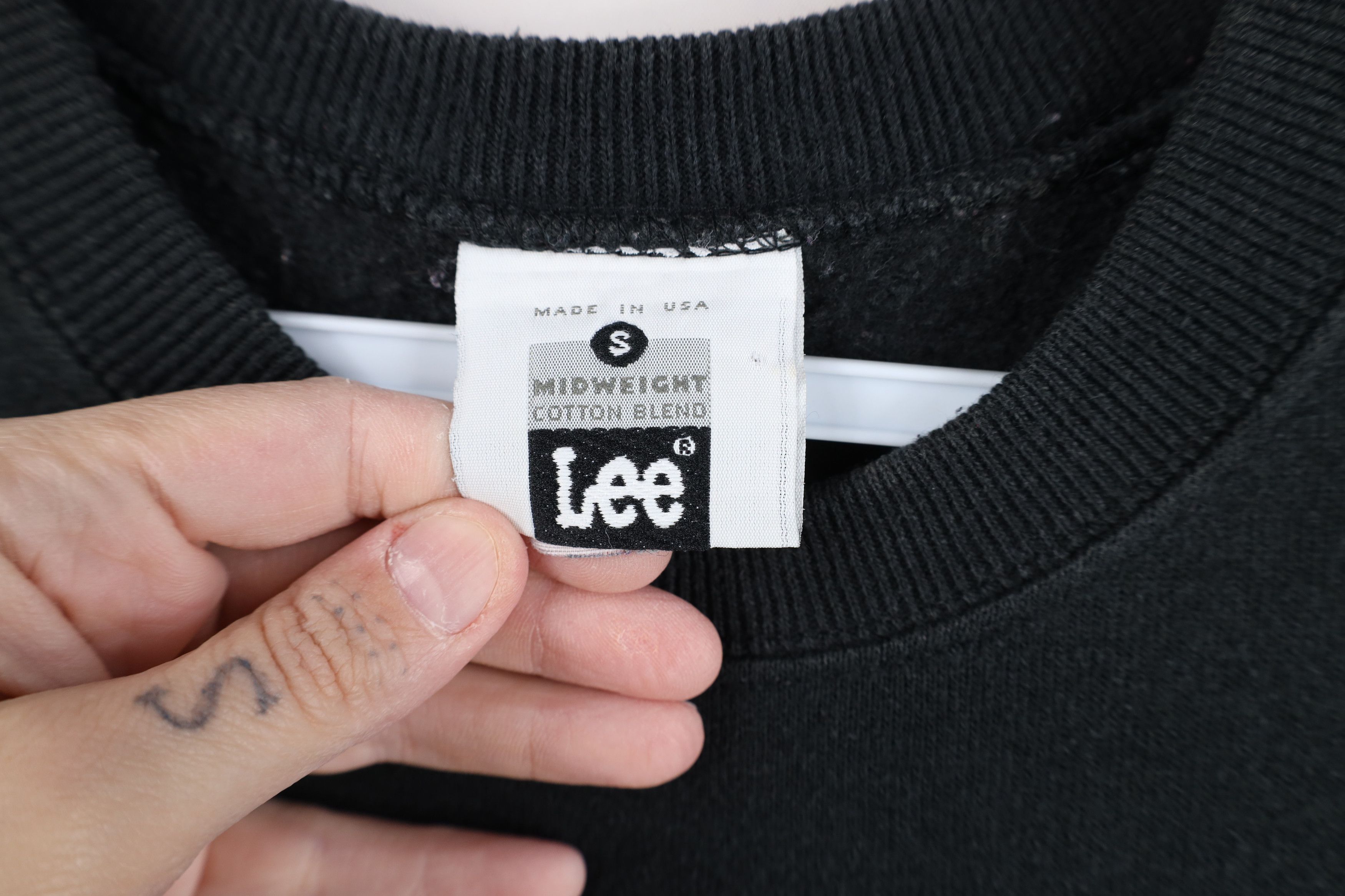 Vintage Vintage 90s Streetwear Raglan Crewneck Sweatshirt Black USA Size S / US 4 / IT 40 - 4 Thumbnail
