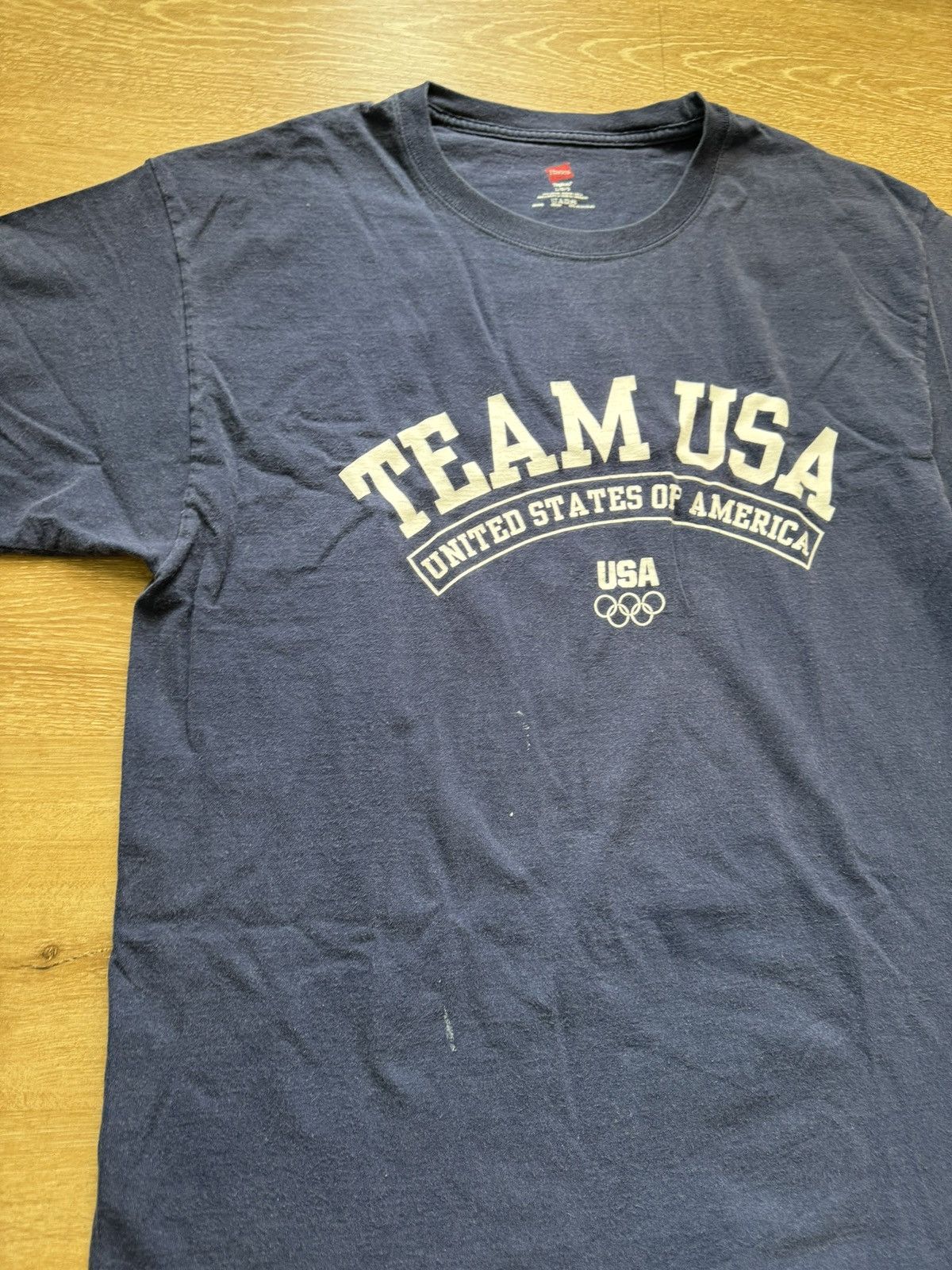 USA Olympics Olympic Tee - TEAM USA Official Arch Logo Dark Blue (Large) Size US L / EU 52-54 / 3 - 7 Thumbnail