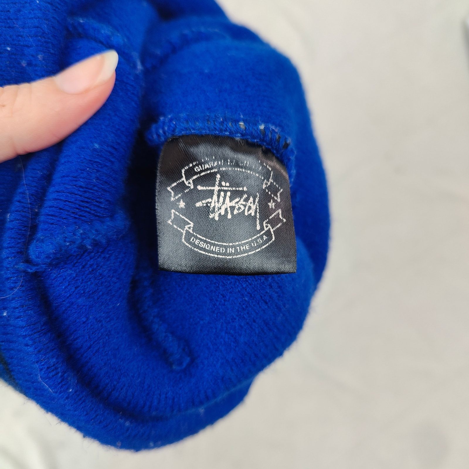 Stussy Vintage Y2K Stussy Beanie Adults One Size Blue Knit Star Size ONE SIZE - 6 Thumbnail