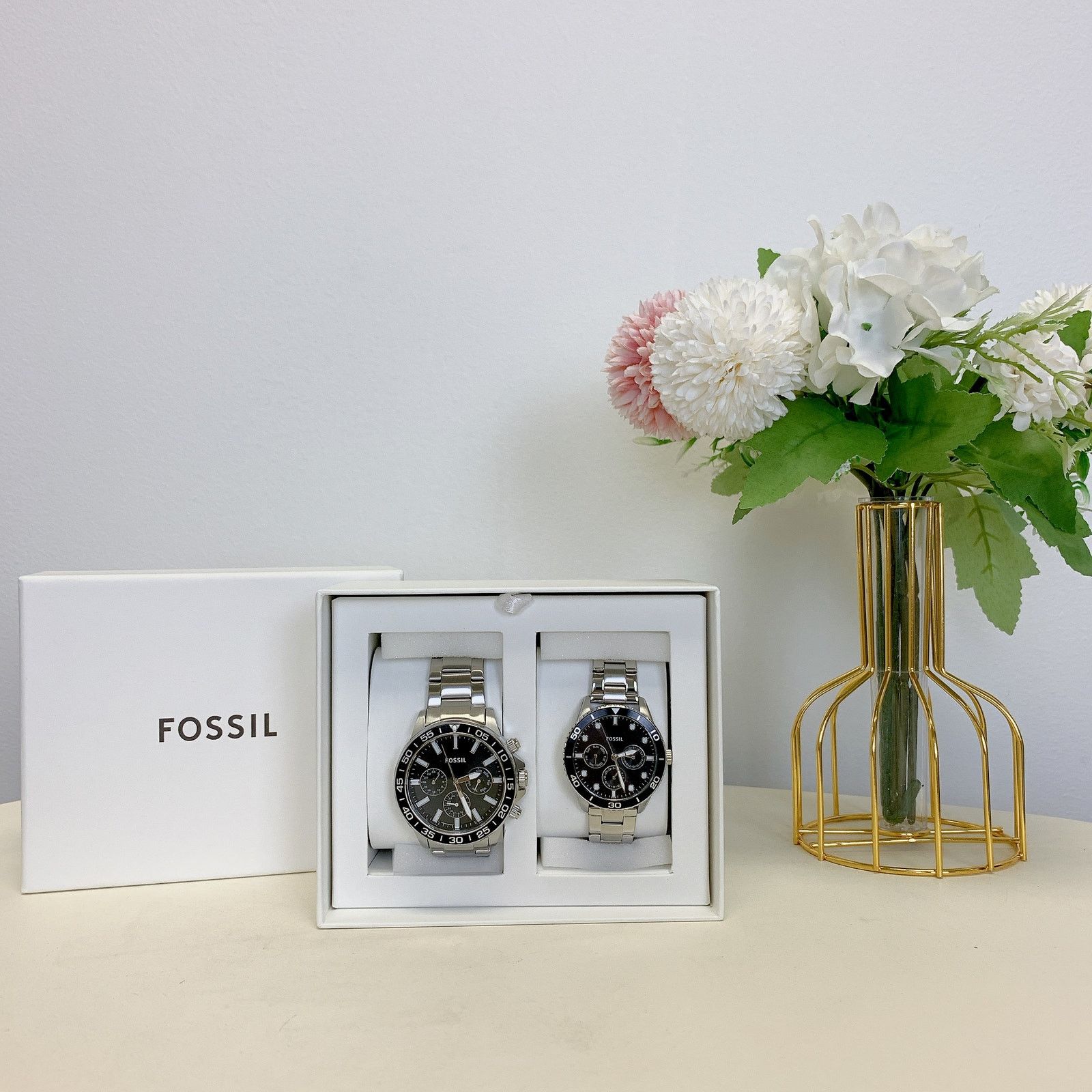 Fossil Fossil BQ2753SET His&Her Multifunction Stainless Steel Watch Size ONE SIZE - 4 Thumbnail