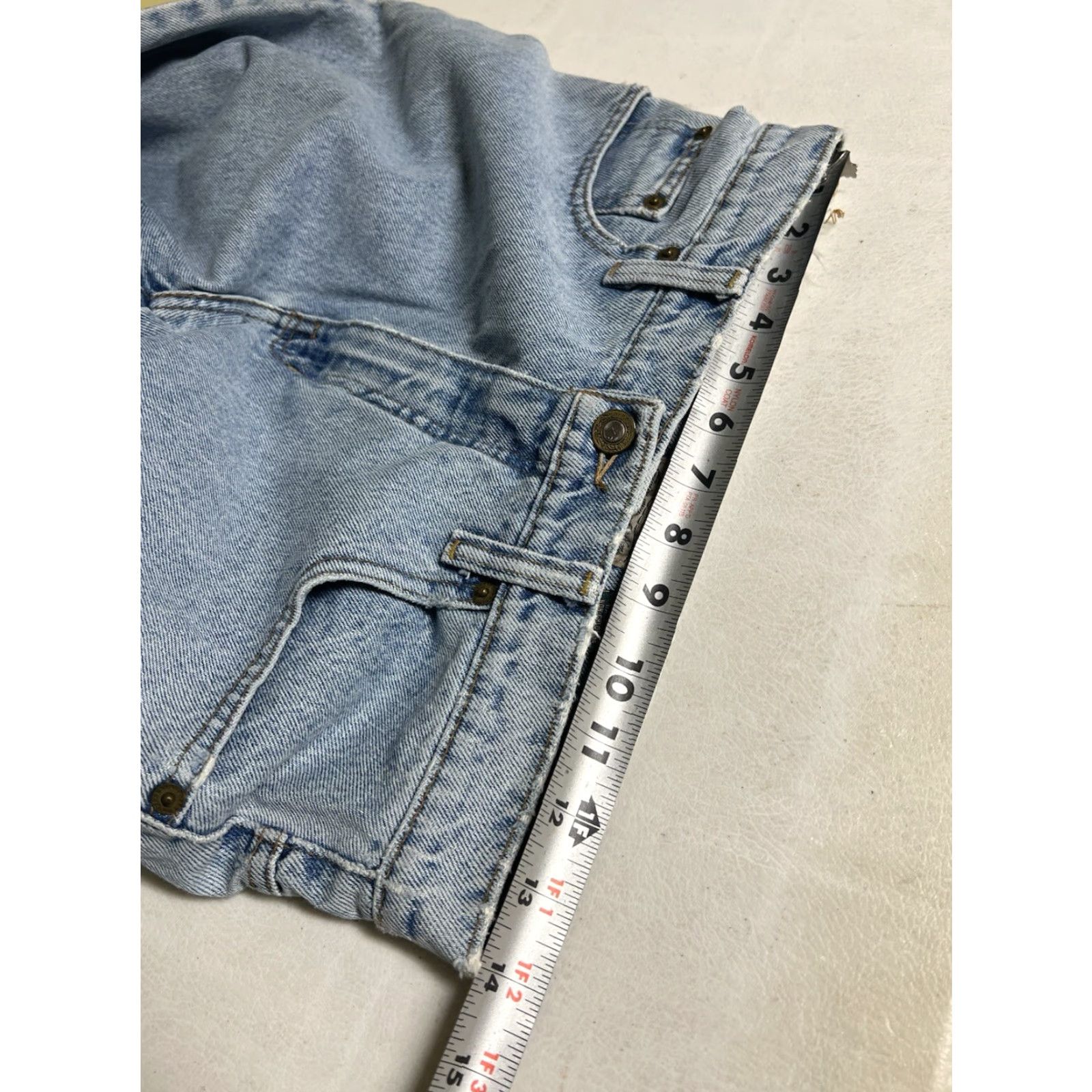 Express Vintage Express Light Blue Jeans - 90s Tapered High Waist Relaxed Fit 5-Pocket Denim Size 30" / US 8 / IT 44 - 5 Thumbnail