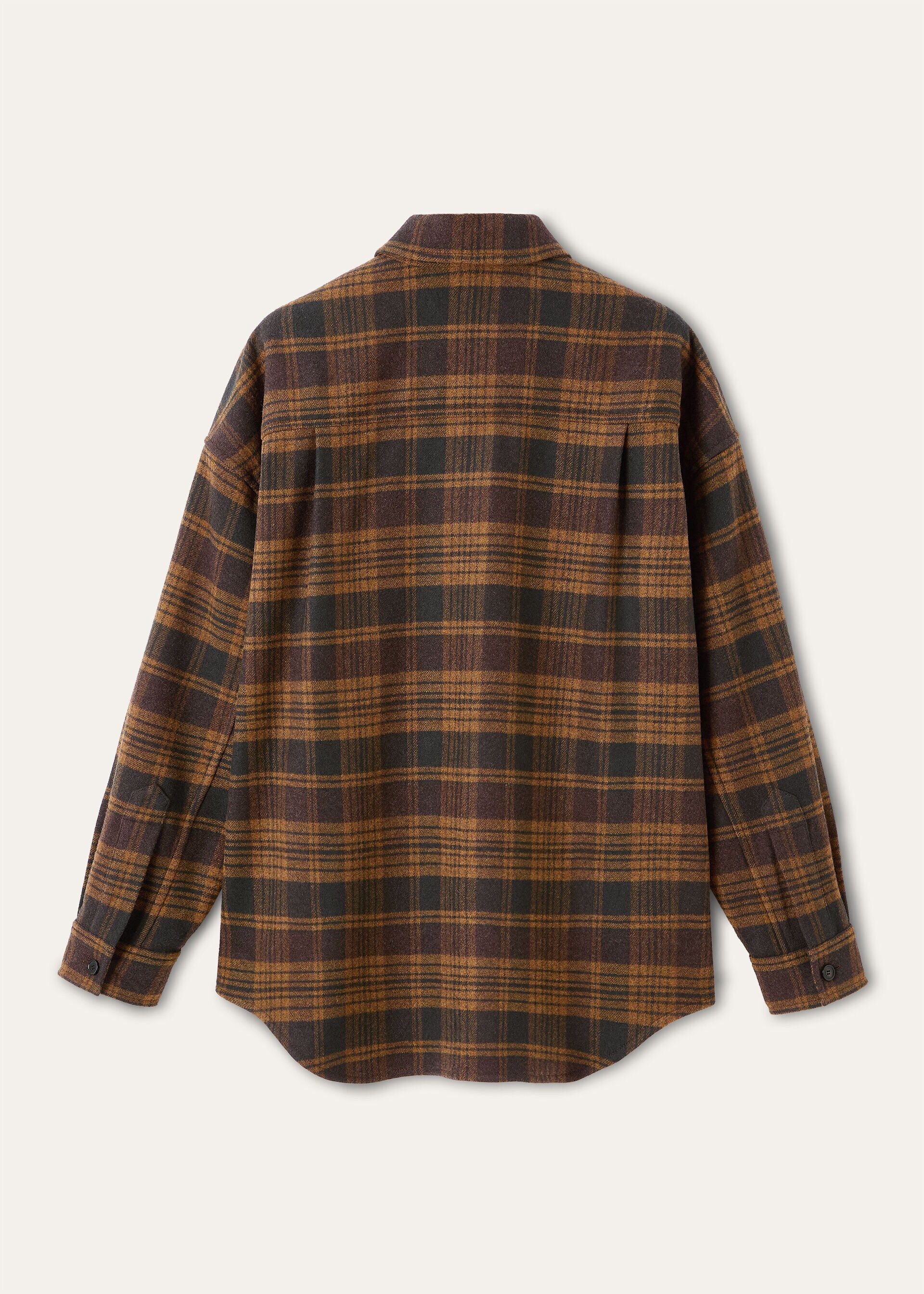Loro Piana os11x0426 FAQ9434 Darby Overshirt in Green and Orange Tartan Size XS / US 0-2 / IT 36-38 - 2 Thumbnail