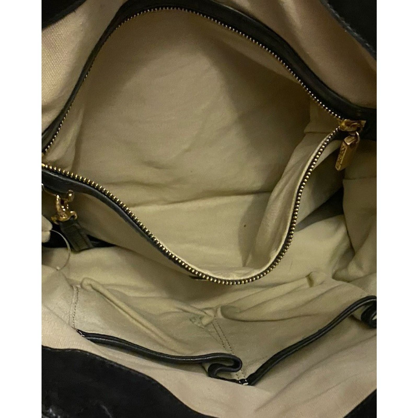 Tory Burch Tory Burch Pebbled Leather Tote Shoulder Handbag Black Bag Size ONE SIZE - 7 Thumbnail