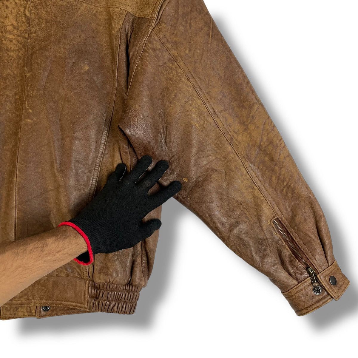 Issey Miyake VINTAGE BREAM NEW ZEALAND LAMB LEATHER JACKET Size US L / EU 52-54 / 3 - 13 Thumbnail