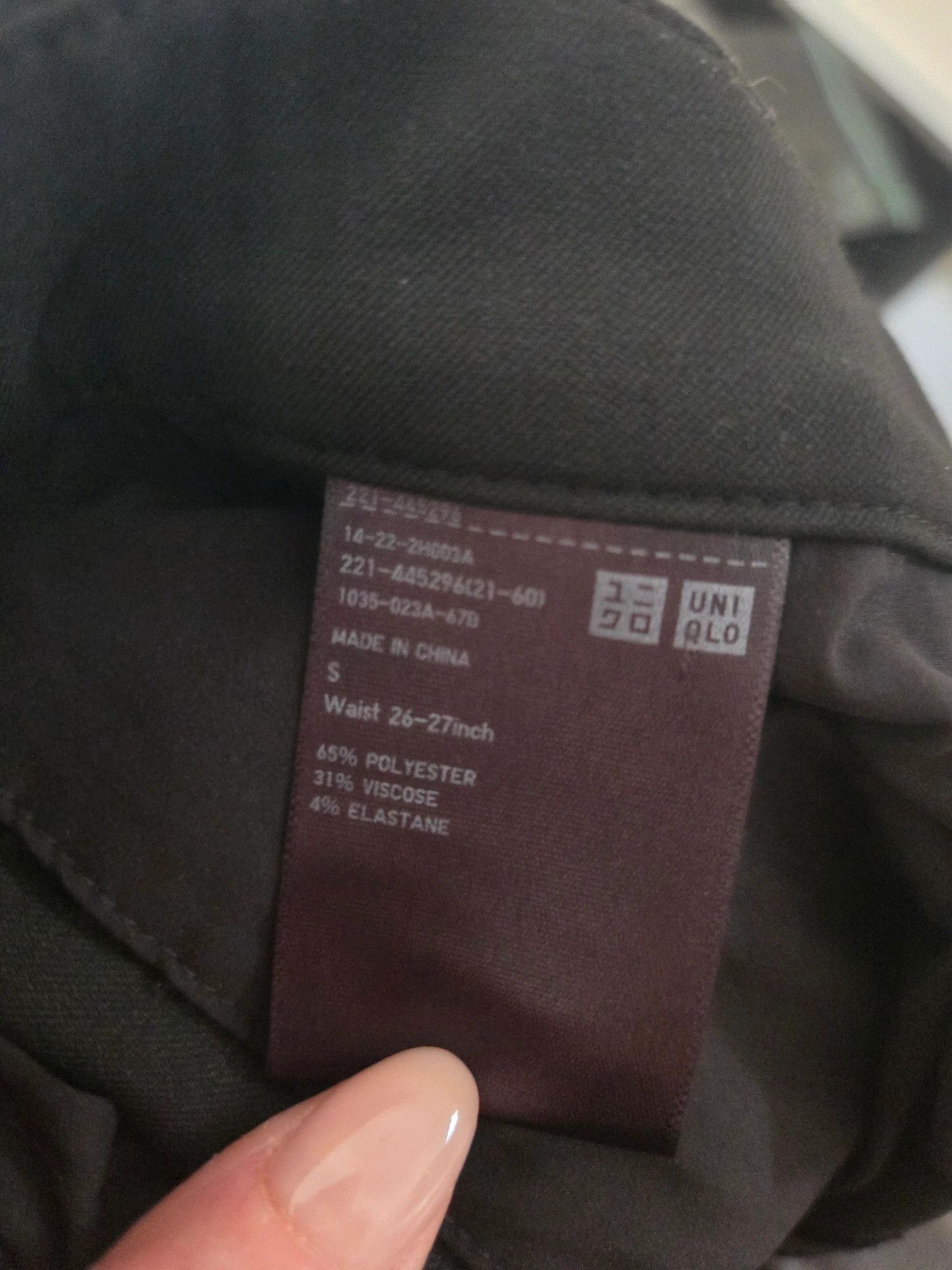 Uniqlo Uniqlo Black Tailored Trousers Dress Pants Style 221-445296 Size 38R - 2 Thumbnail