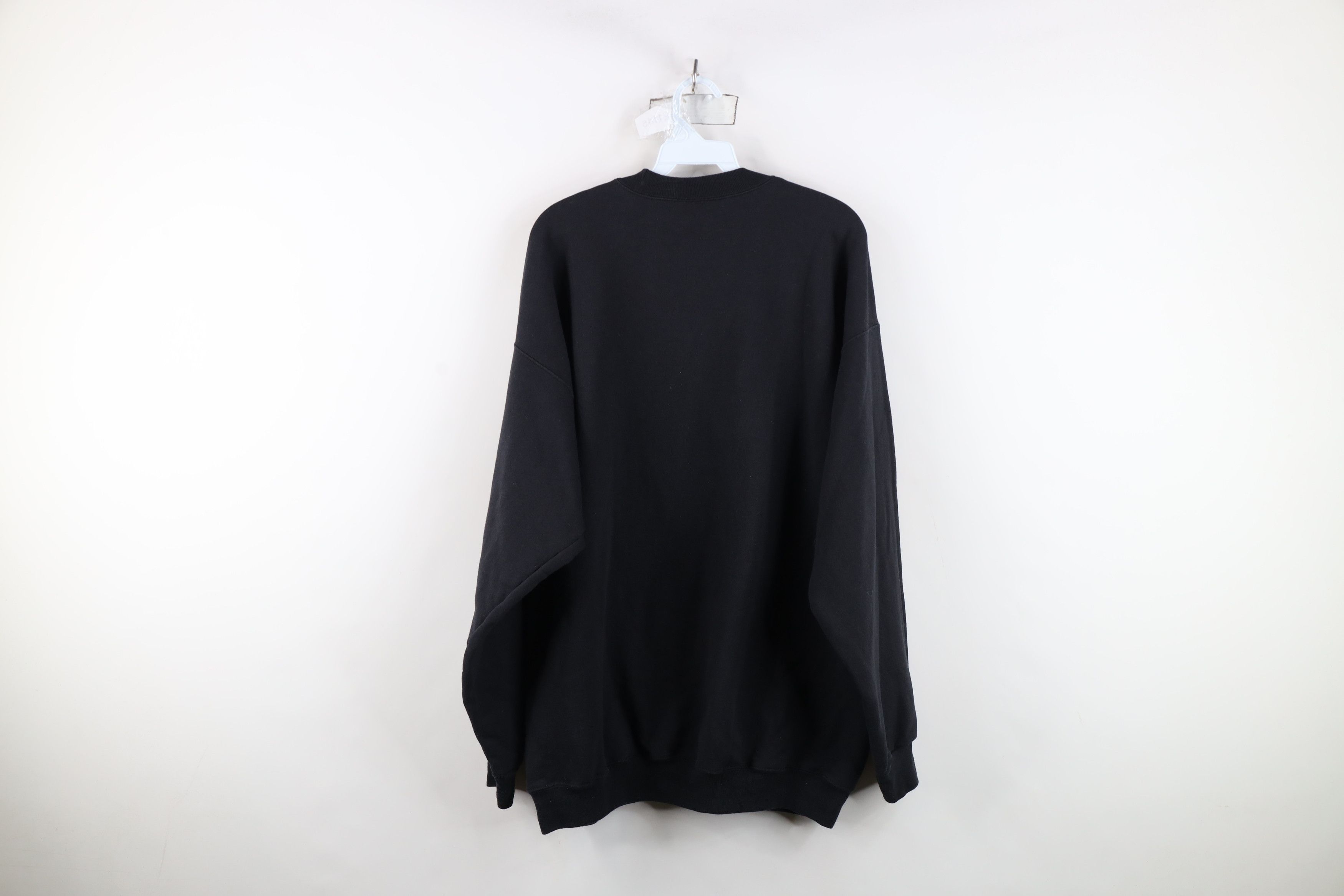 Vintage Vintage 90s Streetwear Blank Crewneck Sweatshirt Black Size US XL / EU 56 / 4 - 9 Thumbnail
