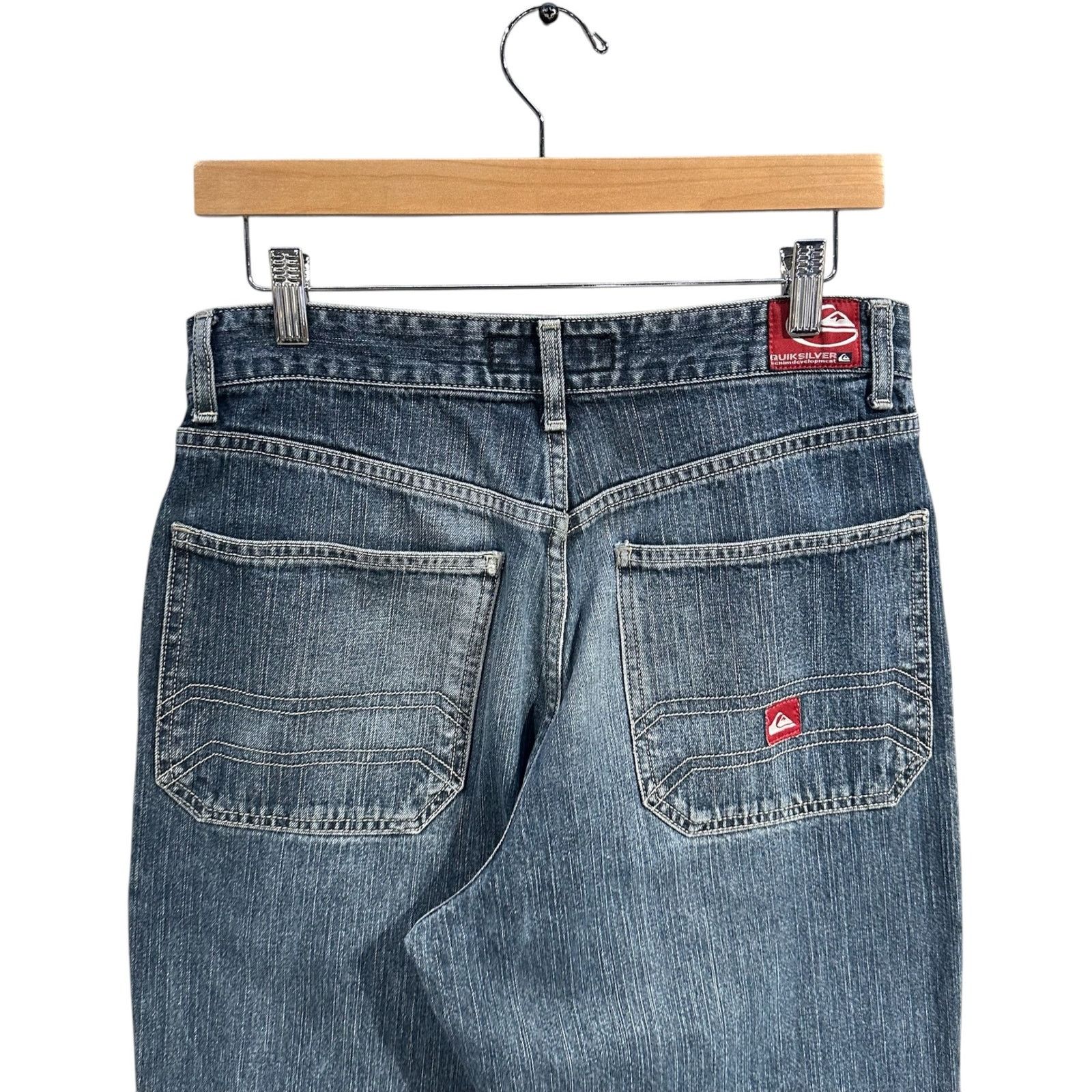 Quiksilver Vintage Y2K Quiksilver Straight Leg Denim Jeans 30x31 Size US 30 / EU 46 - 6 Thumbnail
