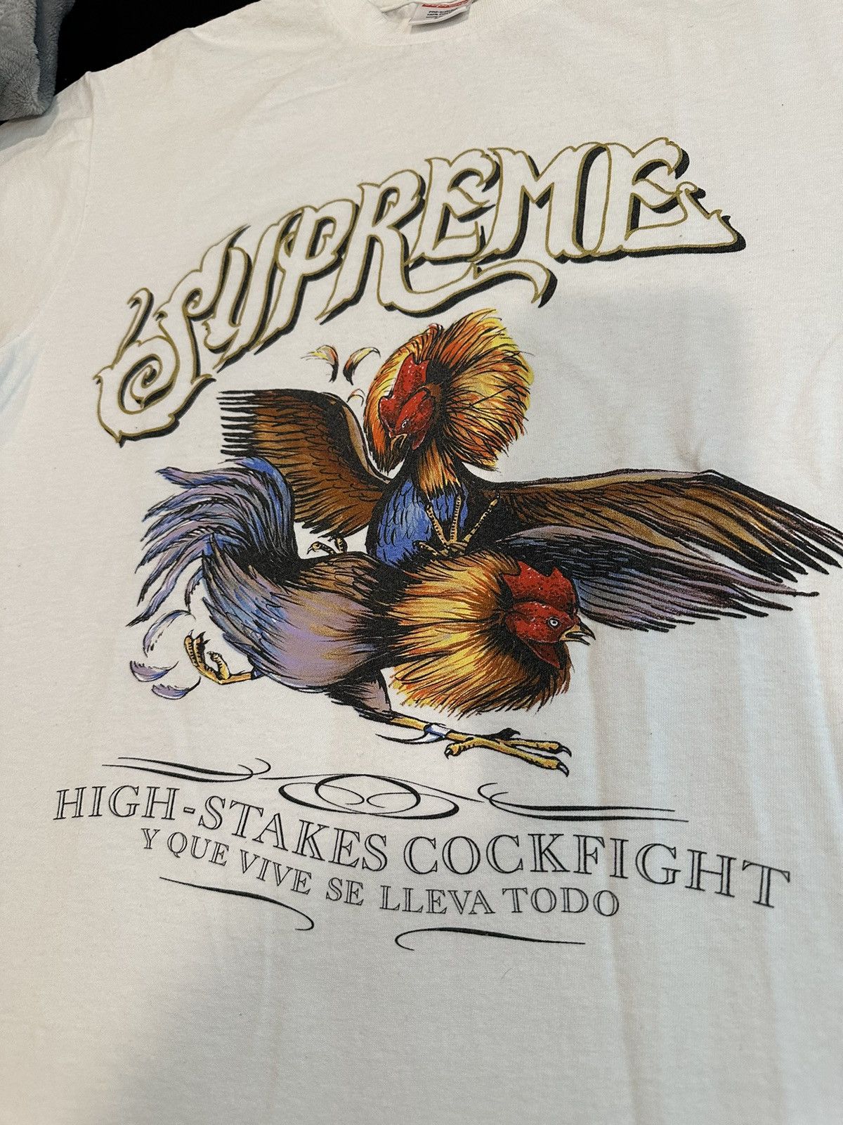 Supreme × Vintage 2005 Supreme High Stakes Cock Fight Tee vintage Size US M / EU 48-50 / 2 - 3 Thumbnail