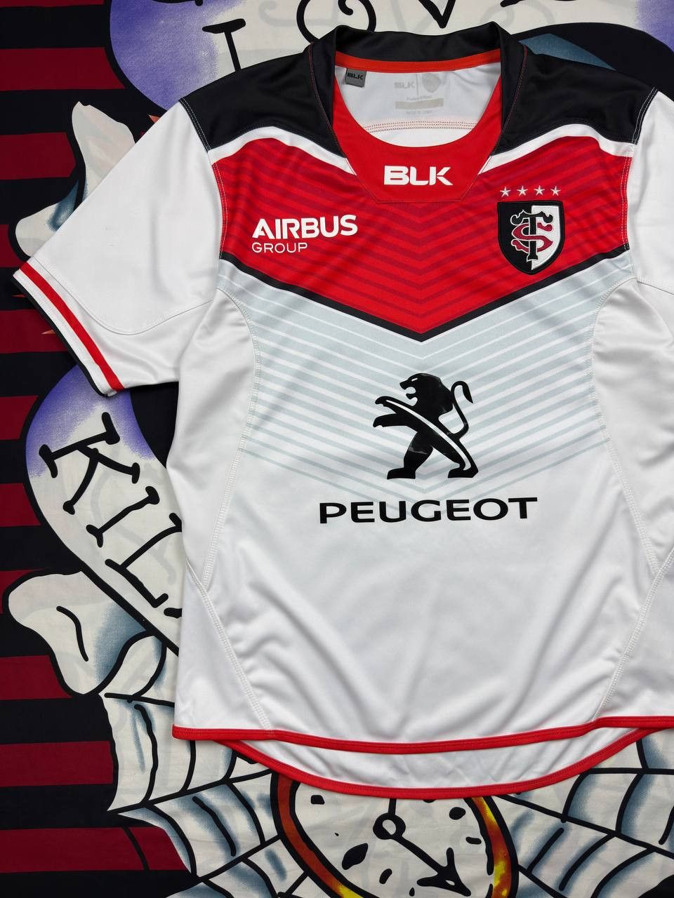 Other BLK Maillot rugby Stade Touluosain Toulouse home Jersey Size US M / EU 48-50 / 2 - 2 Thumbnail