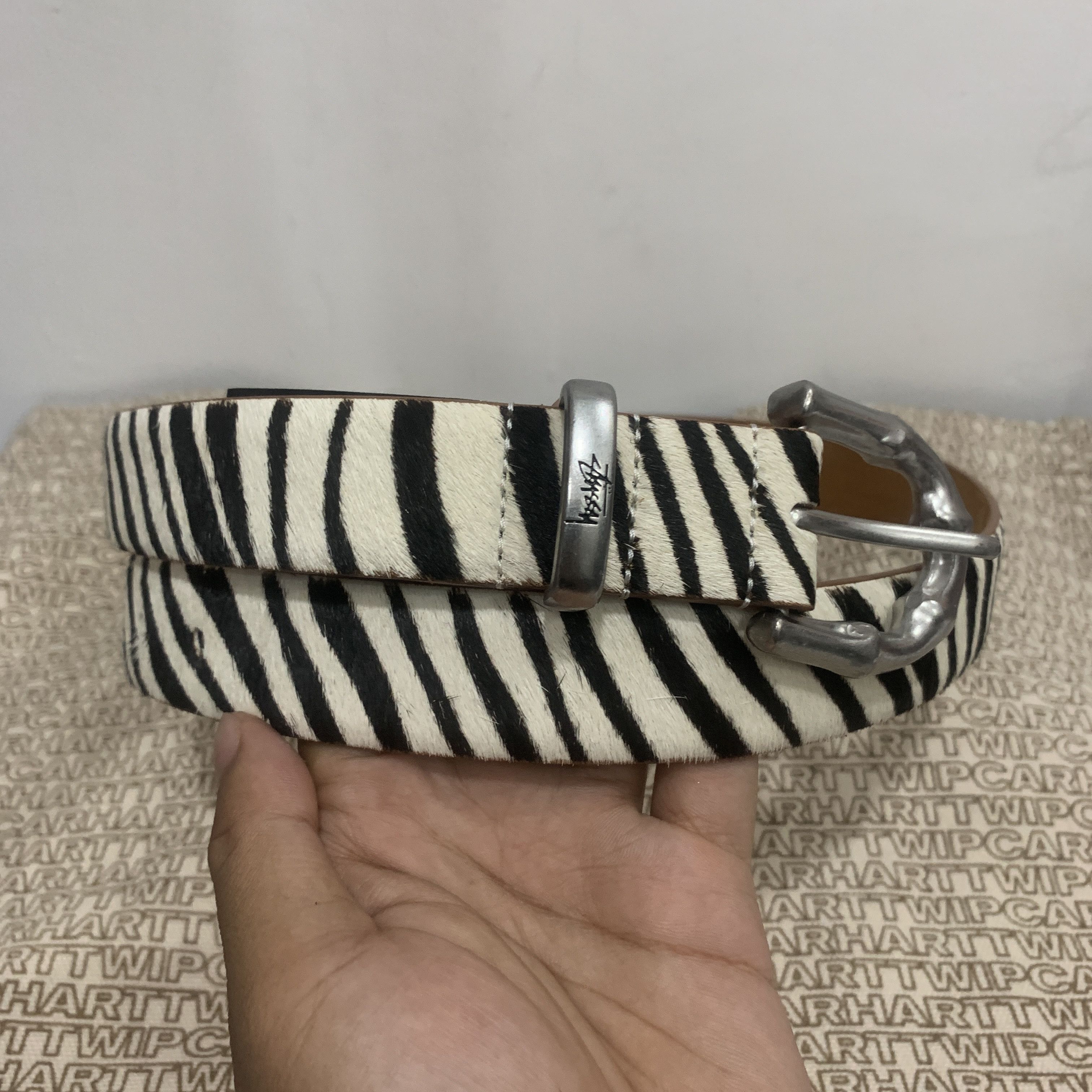 Stussy Stussy Bamboo Belt Zebra Fur | Grailed