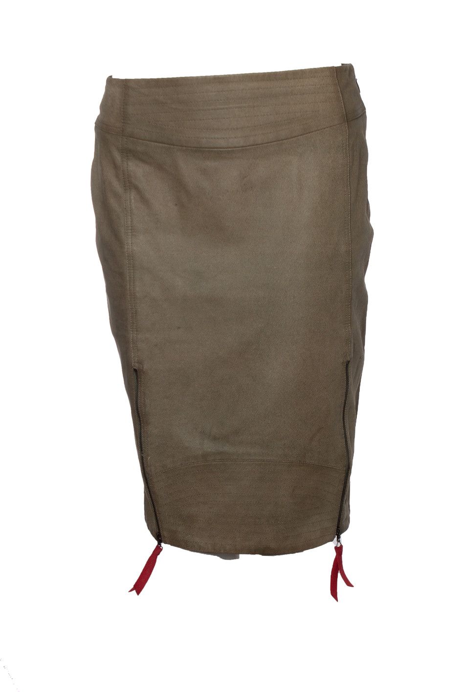 Dior Christian Dior, Green suede biker jacket and skirt Size S / US 4 / IT 40 - 7 Thumbnail