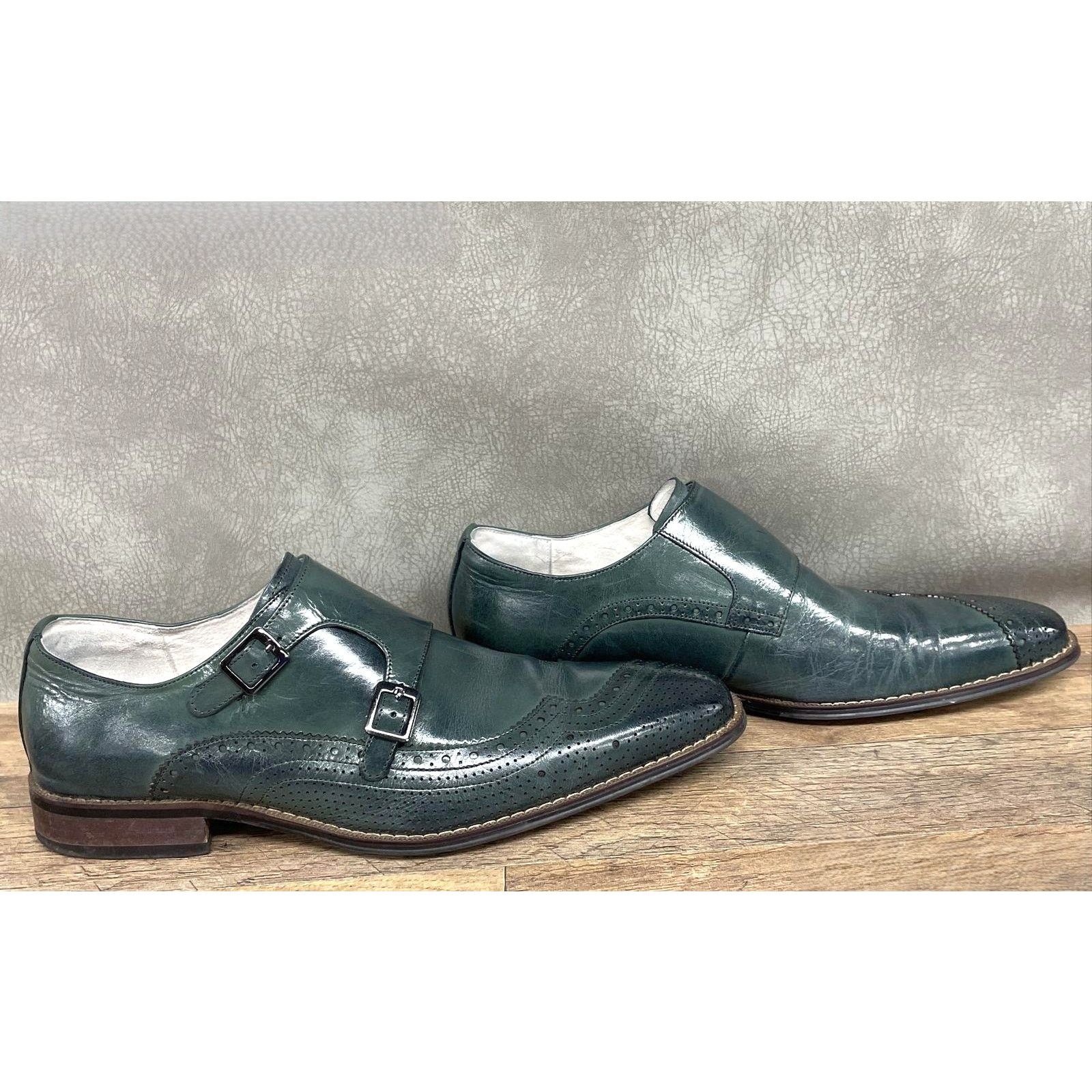 Designer Giovanni Koleman Leather Double Monk Strap Dress Shoes 12 Size US 12 / EU 45 - 6 Thumbnail