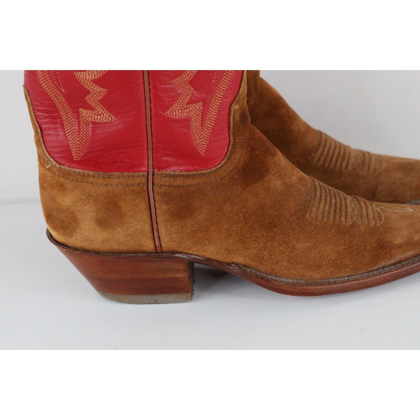 Lucchese Lucchese Classics Handmade Tribal Suede Leather Cowboy Boots Size US 5.5 / IT 35.5 - 5 Thumbnail