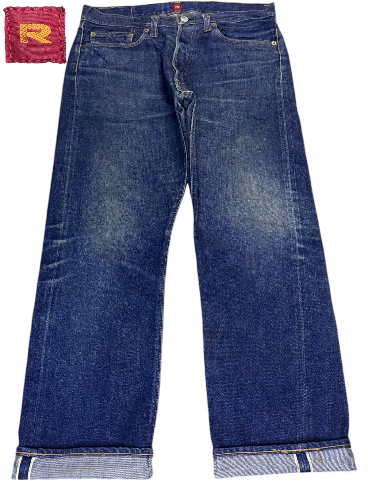 Japanese Brand × RESOLUTE Vintage Japanese Resolute Faded Mud Raw Denim Selvedge Jeans Size US 32 / EU 48 - 1 Thumbnail