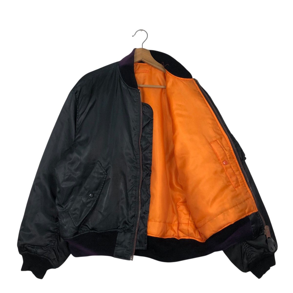 Vintage 📌Vintage Reversible Bomber Jacket Ma 1 Us Air Force Army Size US L / EU 52-54 / 3 - 14 Thumbnail