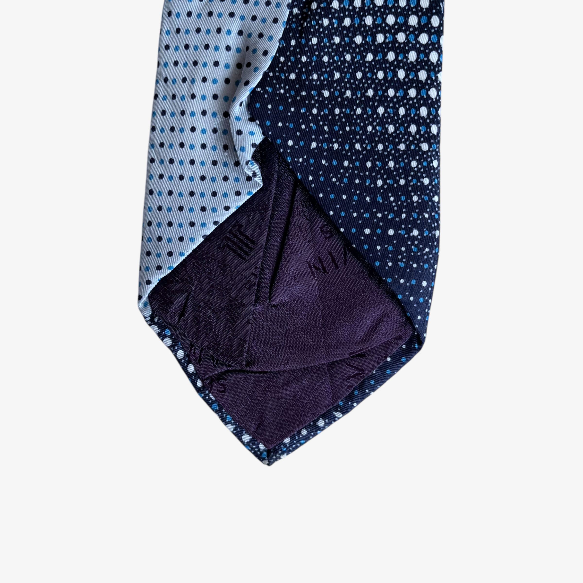 Lanvin Vintage 80s Lanvin Geometric Polka Dot Print Silk Tie Size ONE SIZE - 3 Thumbnail