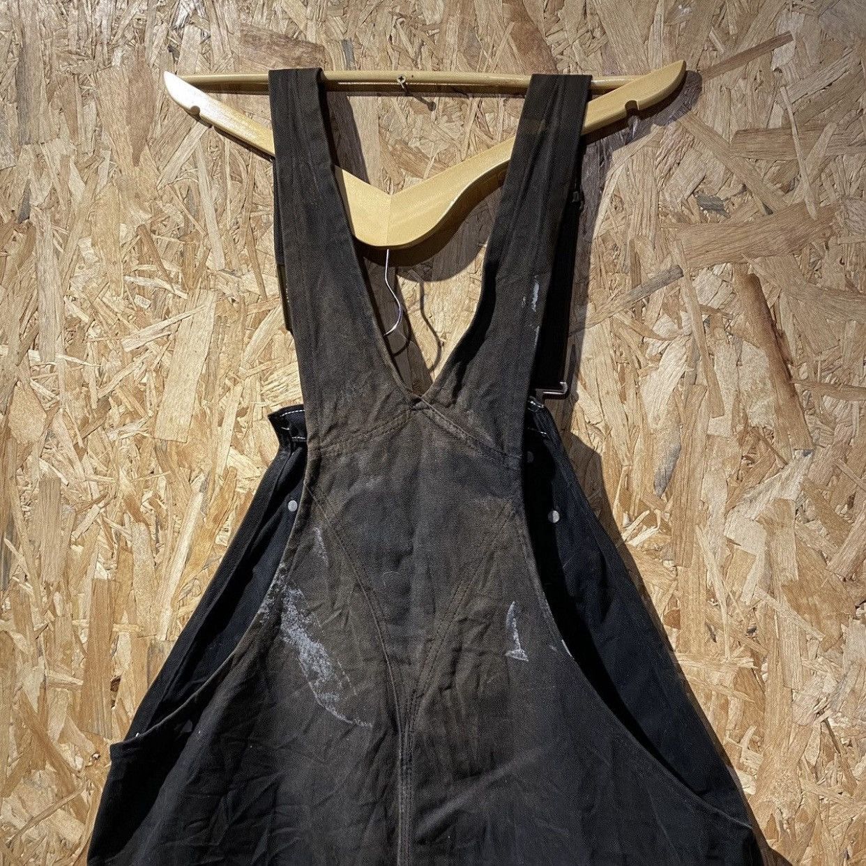 Carhartt × Carhartt Wip × Vintage Carhartt Men's Black Bib Patched /marked Carpenter Dungarees Size US 42 / EU 58 - 13 Thumbnail