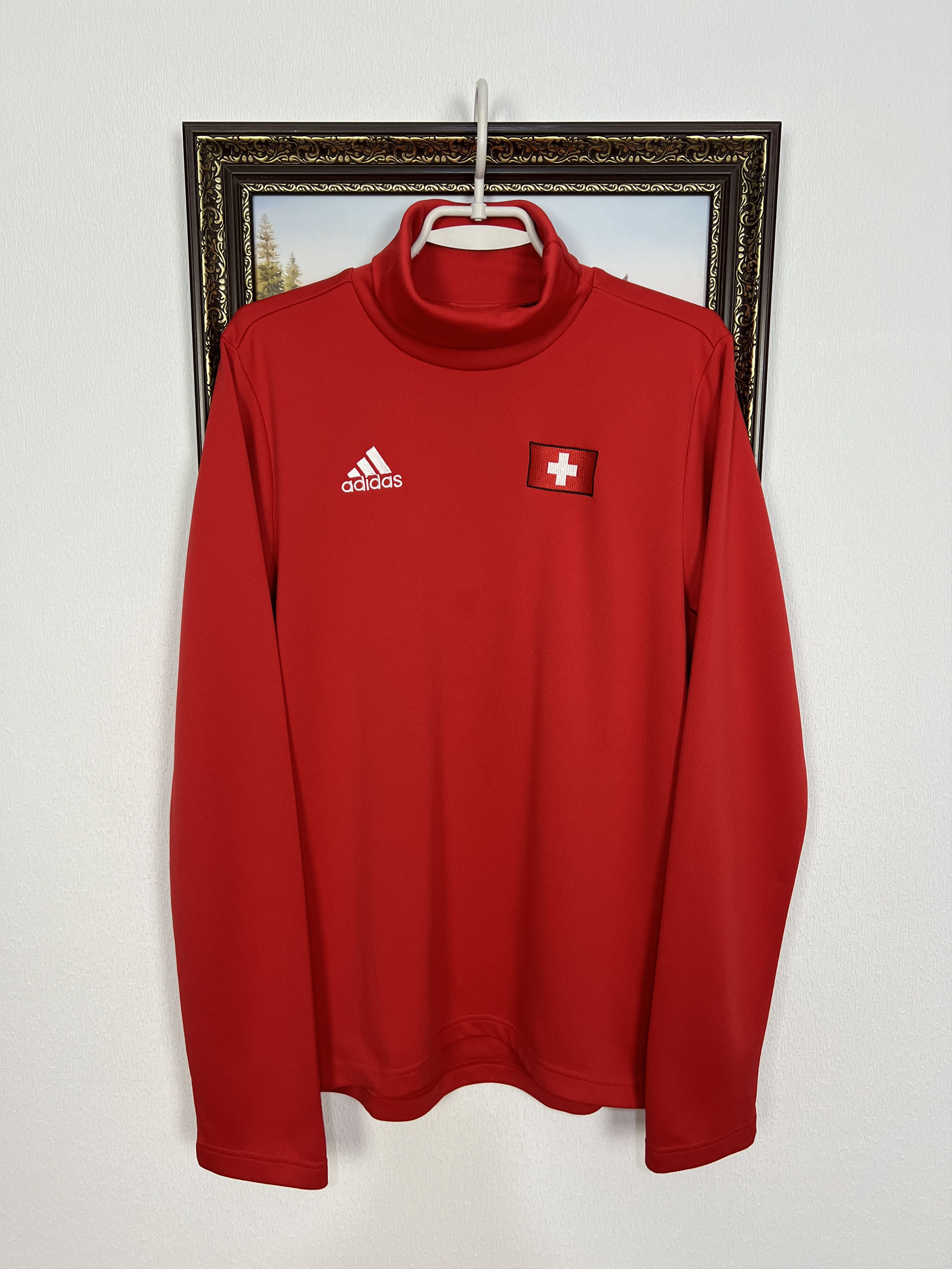 Adidas Switzerland National Train Sweatshirt Federer Tennis Jacket Size US L / EU 52-54 / 3 - 1 Thumbnail