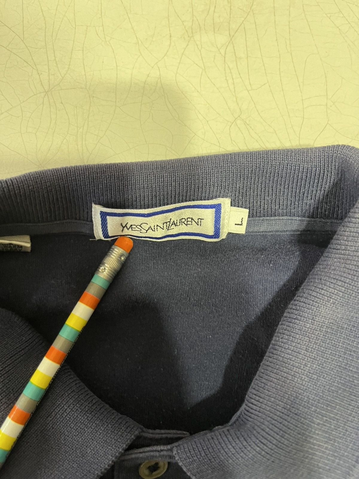 Vintage Vintage YSL polos shirt Size US L / EU 52-54 / 3 - 3 Thumbnail