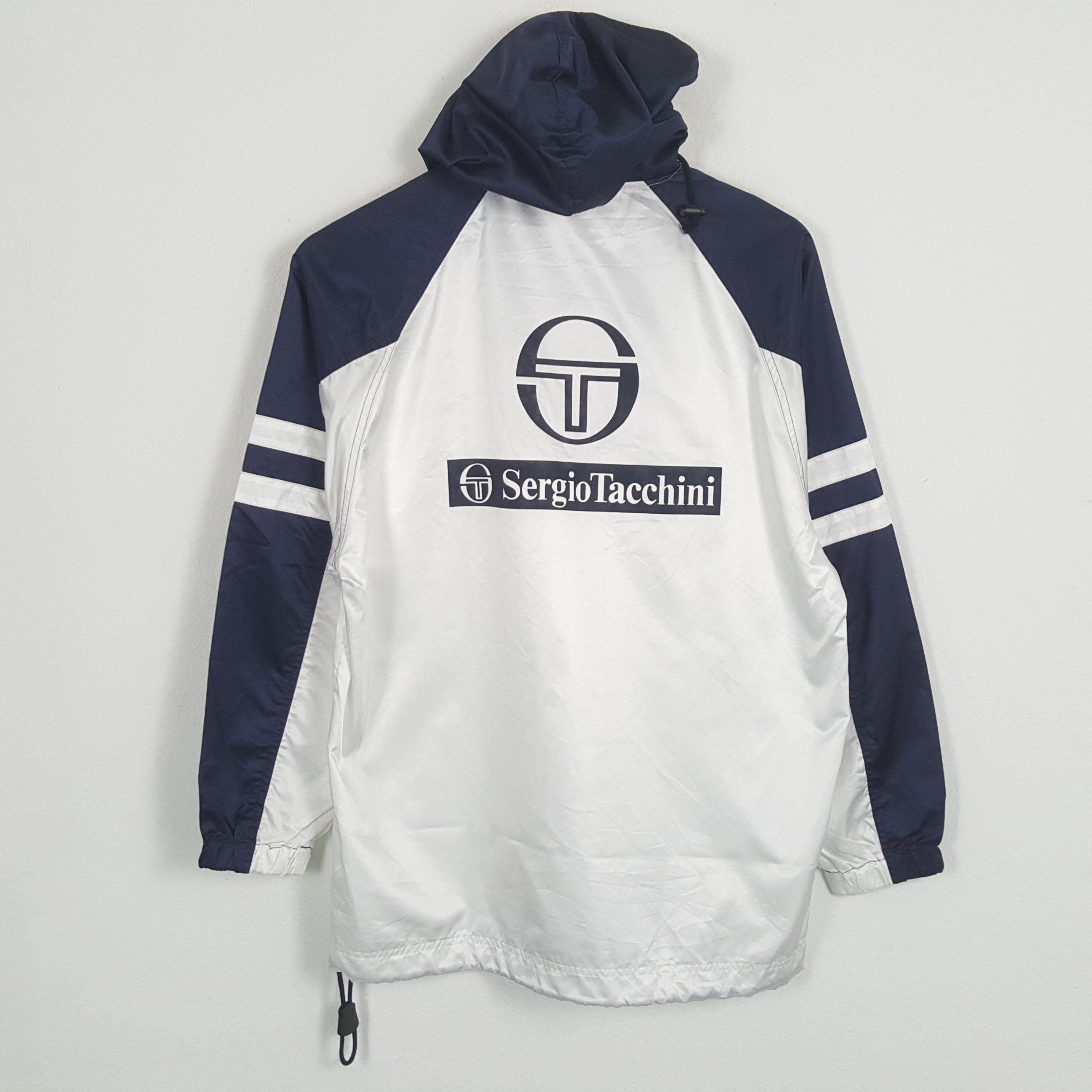 Sergio Tacchini × Vintage SERGIO TACCHINI Logo Design Windbreaker Jacket Size US XL / EU 56 / 4 - 1 Thumbnail