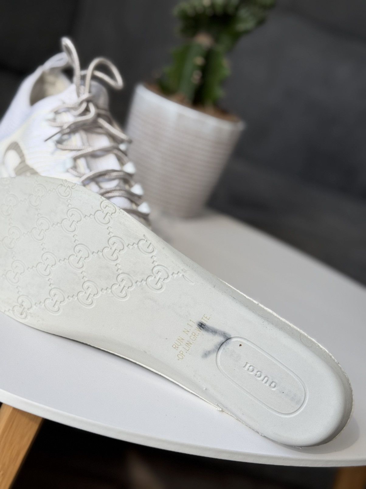 Gucci Gucci Run White Sneakers Mens Size US 12 / 45 IT Size US 12 / EU 45 - 20 Thumbnail