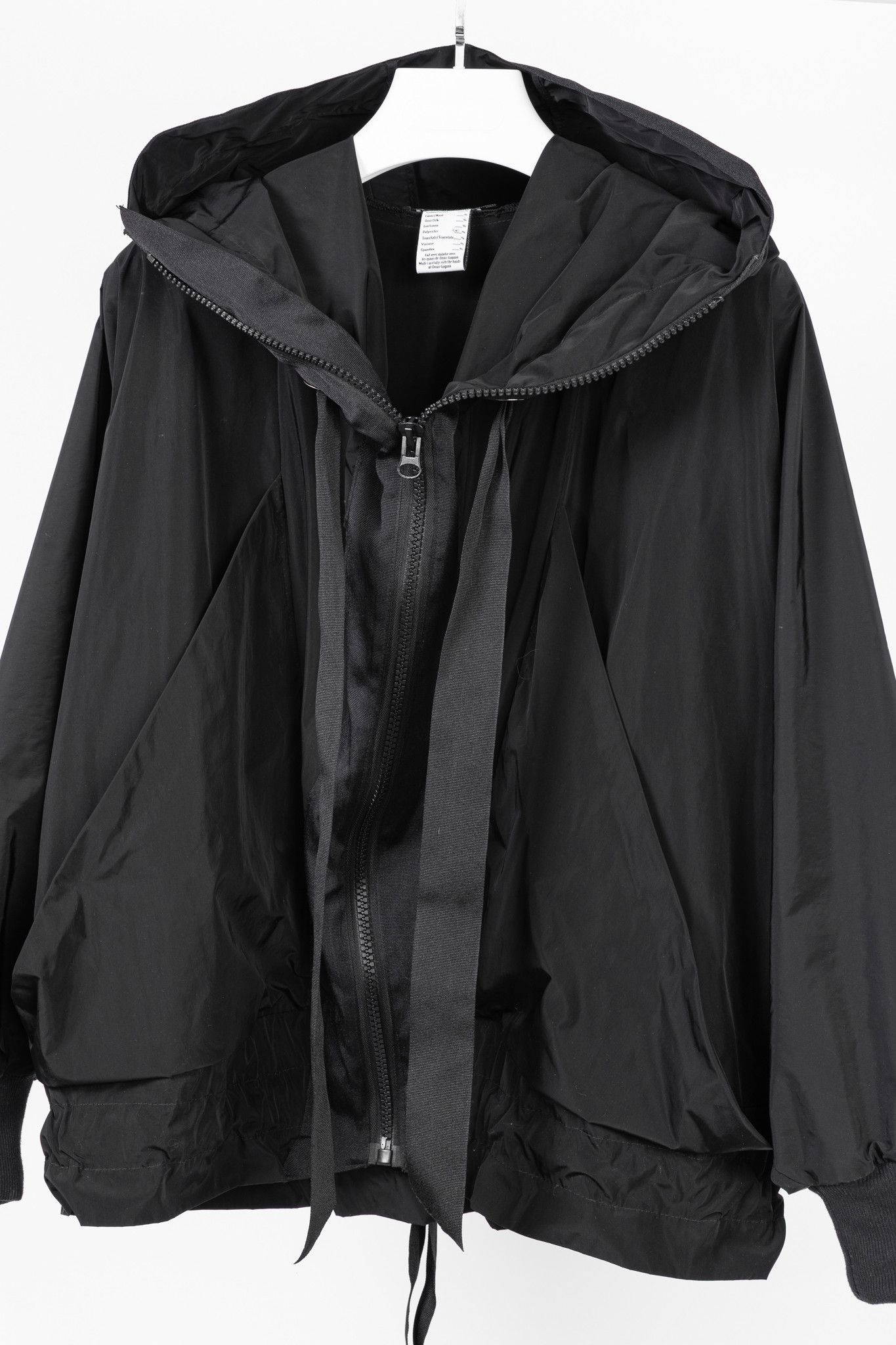 Other Denis Gagnon Black Taffeta Oversized Hooded Jacket Size L / US 10 / IT 46 - 3 Thumbnail