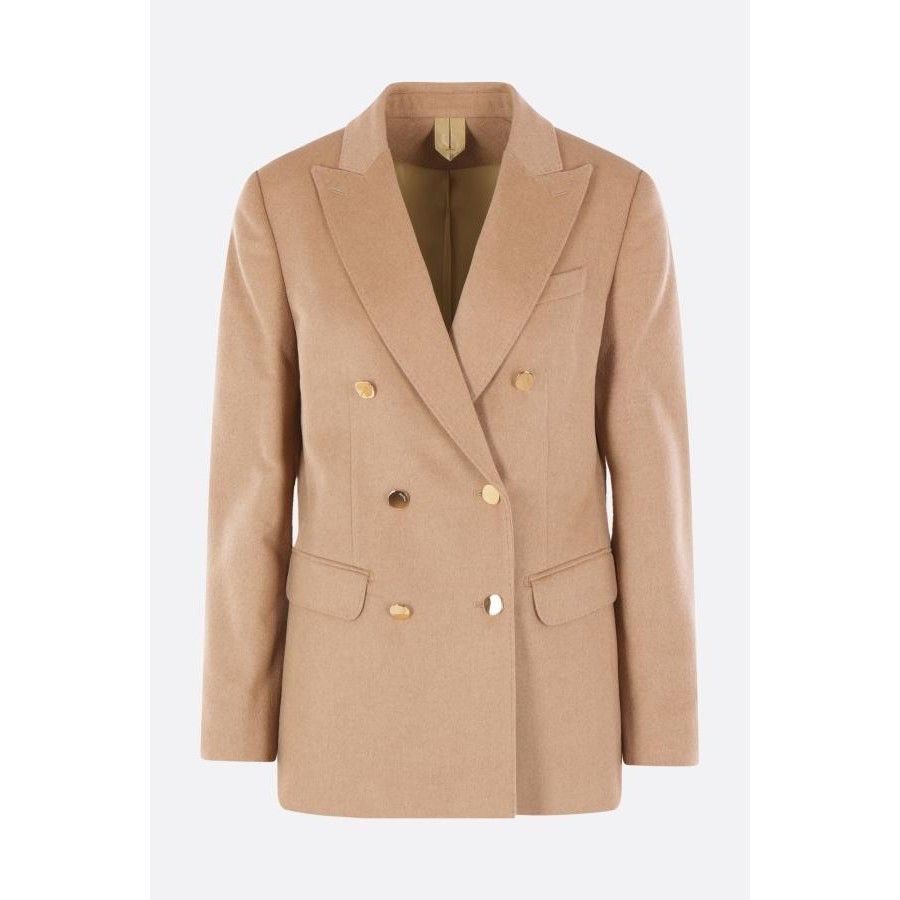 Max Mara MAX MARA Pesche Brown Double-Breasted Jacket New & Authentic Size S / US 4 / IT 40 - 1 Thumbnail