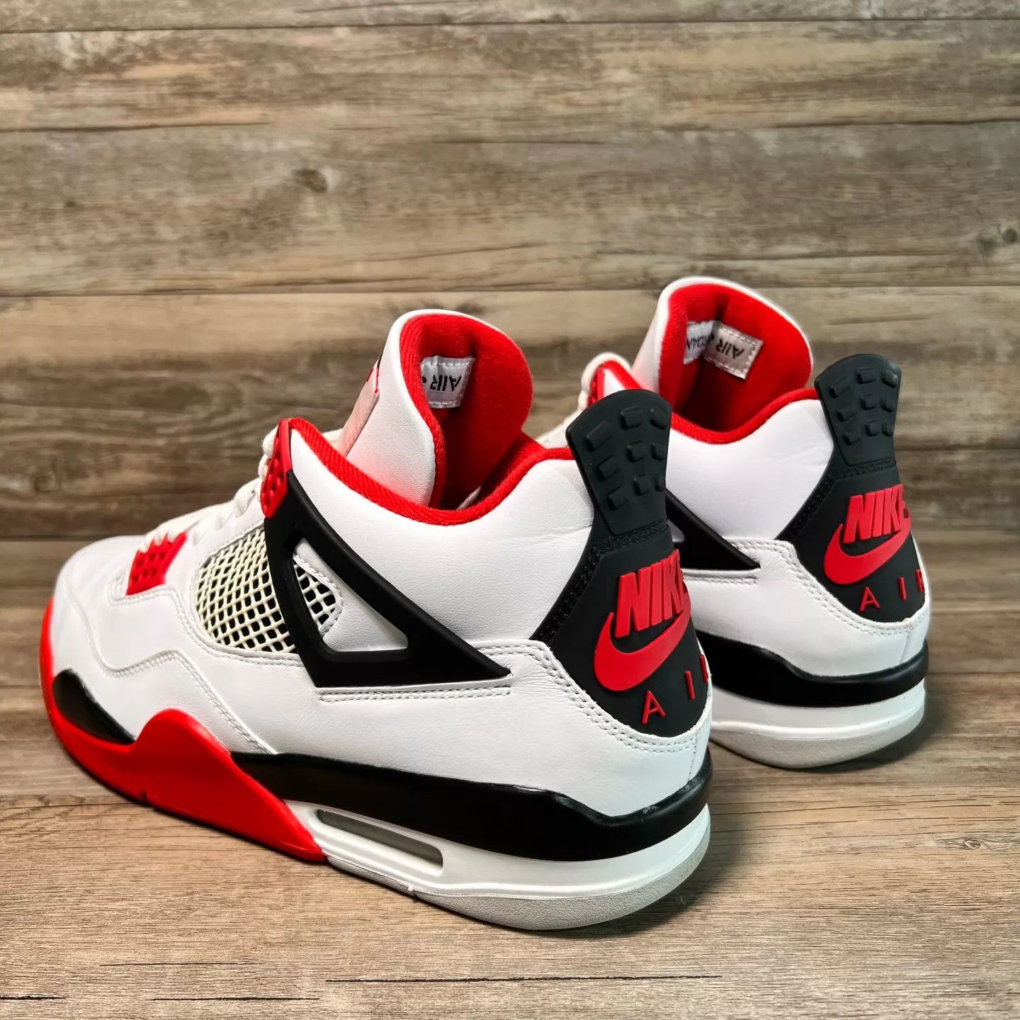 Nike AJ4 White/Red Flame 44.5 US 9.7/10 Size US 11.5 / EU 44-45 - 4 Thumbnail