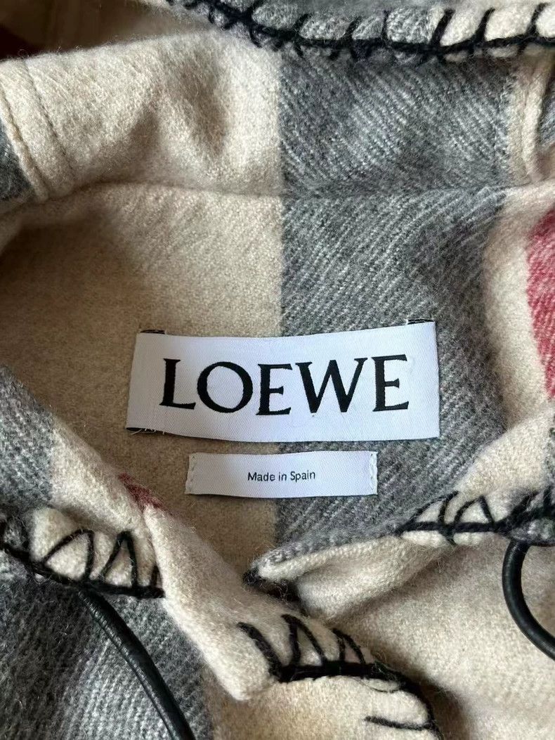 Loewe LOEWE Leather wool coat Size XXS / US 00 / IT 34 - 3 Thumbnail