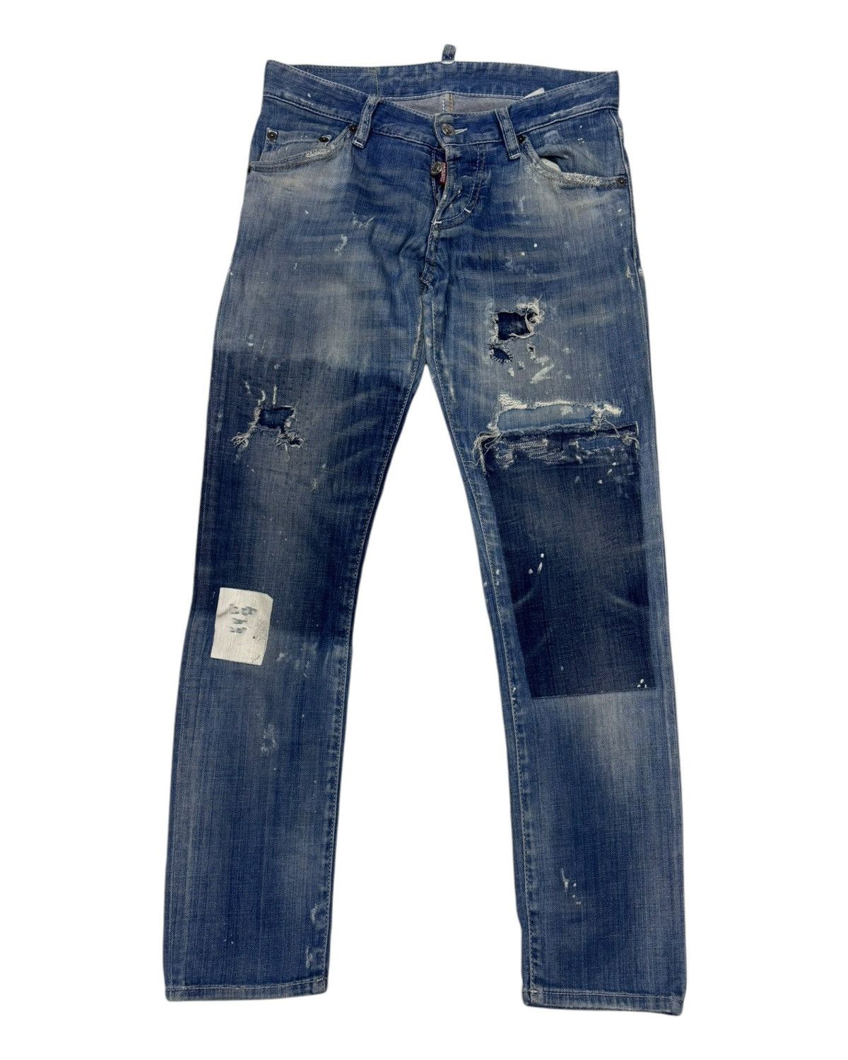 Dsquared2 Dsquared2 Patchwork Boro Distressed Denim Jeans Size 30" / US 8 / IT 44 - 7 Thumbnail