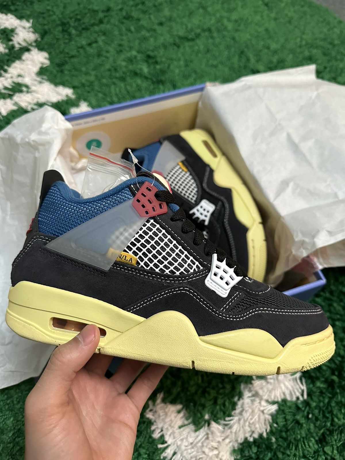 Jordan 4 Retro Union Off Noir | Grailed