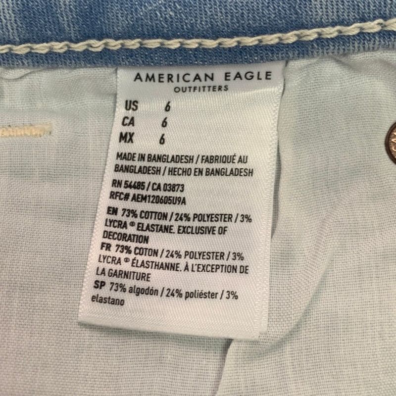 American Eagle Outfitters New American Eagle Womens Size 4 Mini Denim Blue Jean Skirt Size 27" / US 4 / IT 40 - 7 Thumbnail