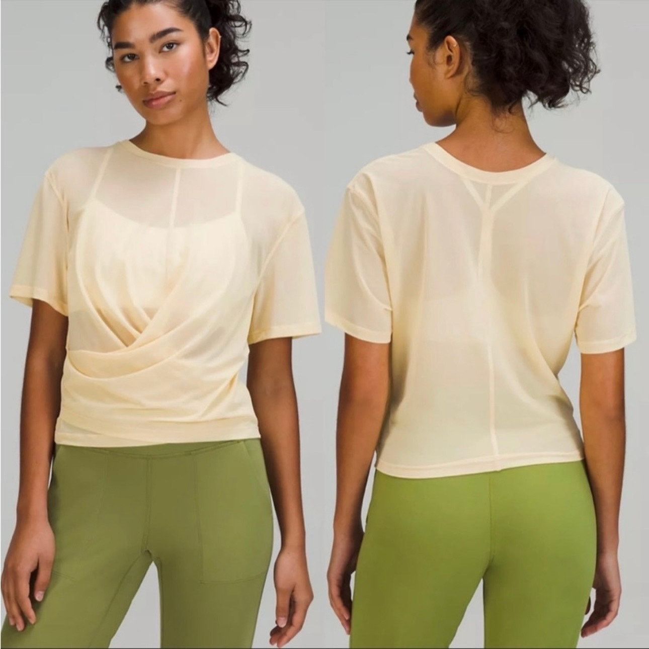 Lululemon Lululemon Lightweight Mesh Reversible Yoga T-Shirt Prosecco Size S / US 4 / IT 40 - 6 Thumbnail