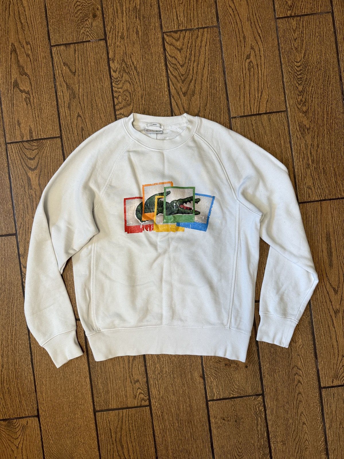 Lacoste × Polaroid Vintage Lacoste x Polaroid Distressed sweatshirt Size US S / EU 44-46 / 1 - 1 Thumbnail