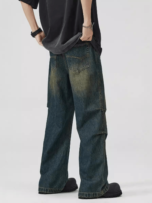Japanese Brand × Jean Vintage distressed flared baggy jeans for men Size US 32 / EU 48 - 4 Thumbnail