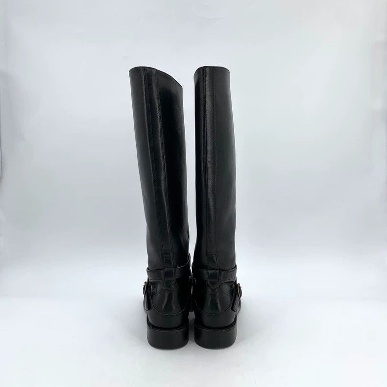 Saint Laurent Paris Saint Laurent Paris Black leather round head buckle flat b Size US 6.5 / IT 36.5 - 4 Thumbnail
