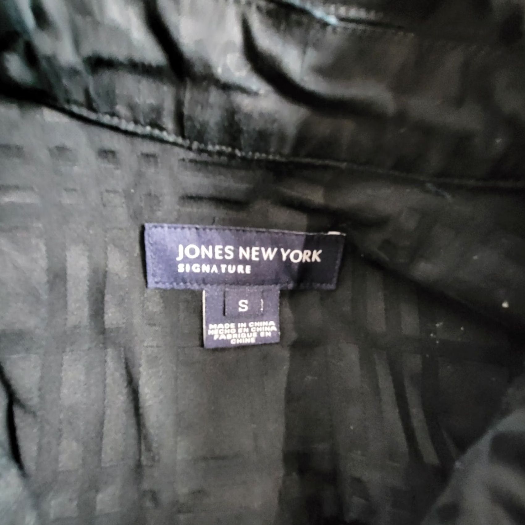 Jones New York Jones New York Signature Womens Black Plaid Zip Up Collared Sport Jacket Small Size S / US 4 / IT 40 - 3 Thumbnail