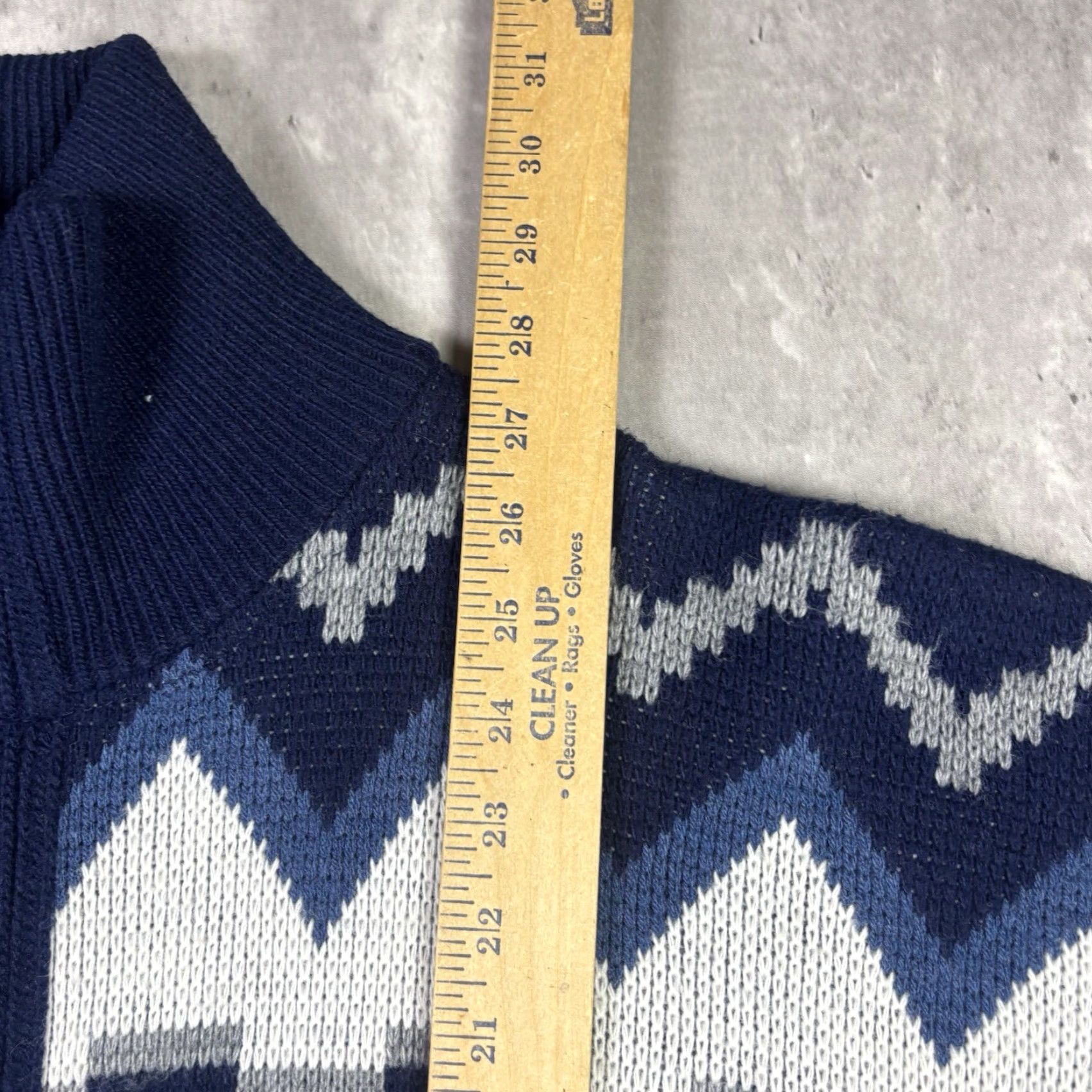 Vintage VINTAGE Full Zip Sweater 90s Blue Acrylic XL Men Crew Neck Knit - Comfort Knits Pattern Snowflake Angl?? Size US XL / EU 56 / 4 - 4 Thumbnail