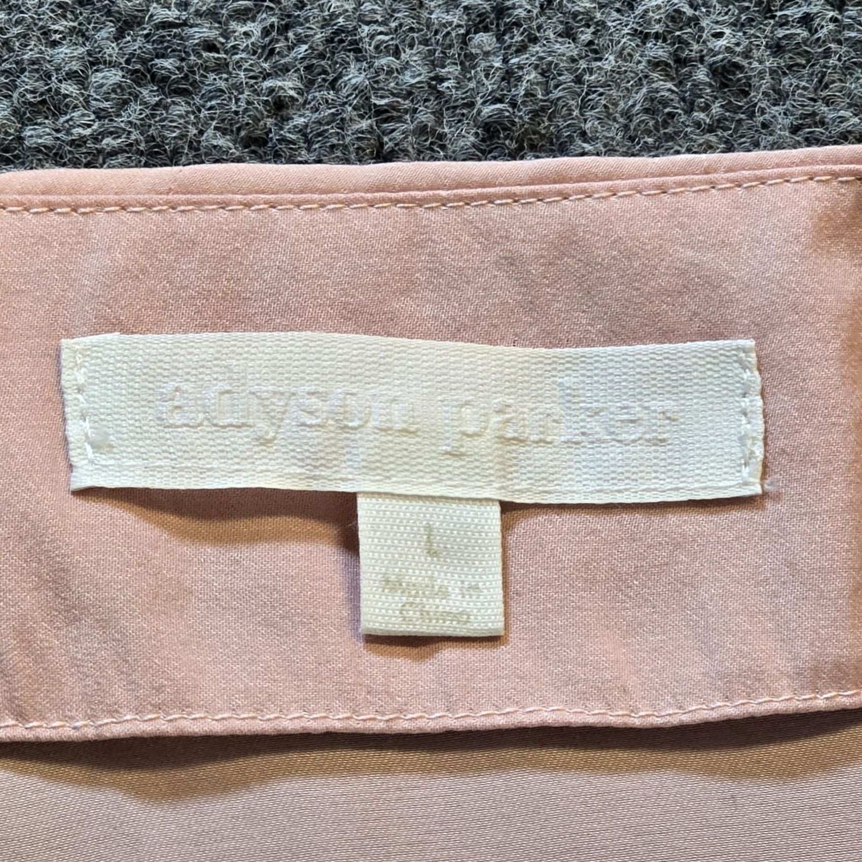 Vintage Adyson Parker Top Womens Large Pink Satin V-Neck Flare Sleeve Blouse Shirt Office Career Size L / US 10 / IT 46 - 3 Thumbnail
