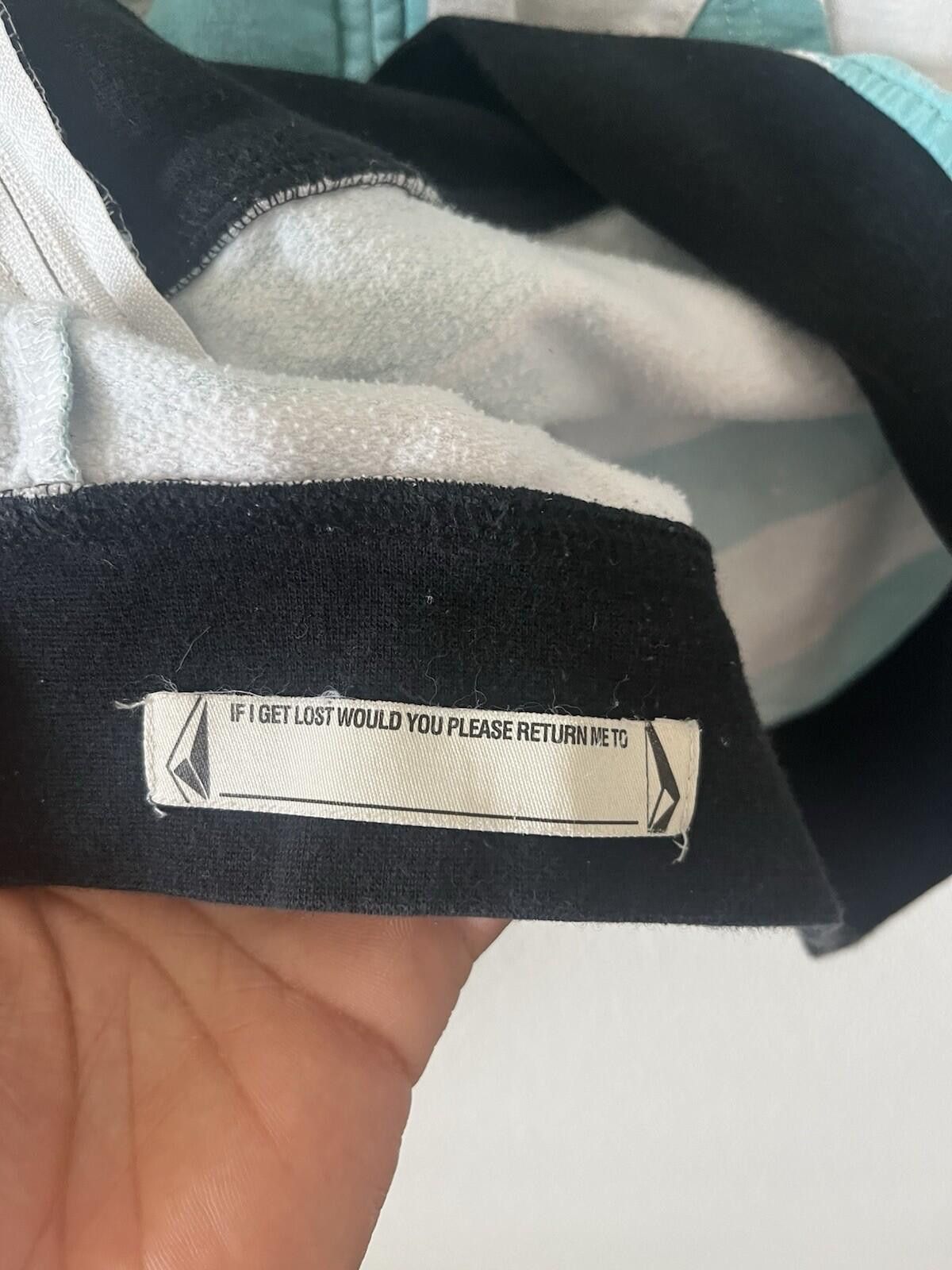 Volcom Volcom Full Zip Face Hoodie XL Teal Striped Skater Y2K Size US XL / EU 56 / 4 - 4 Thumbnail